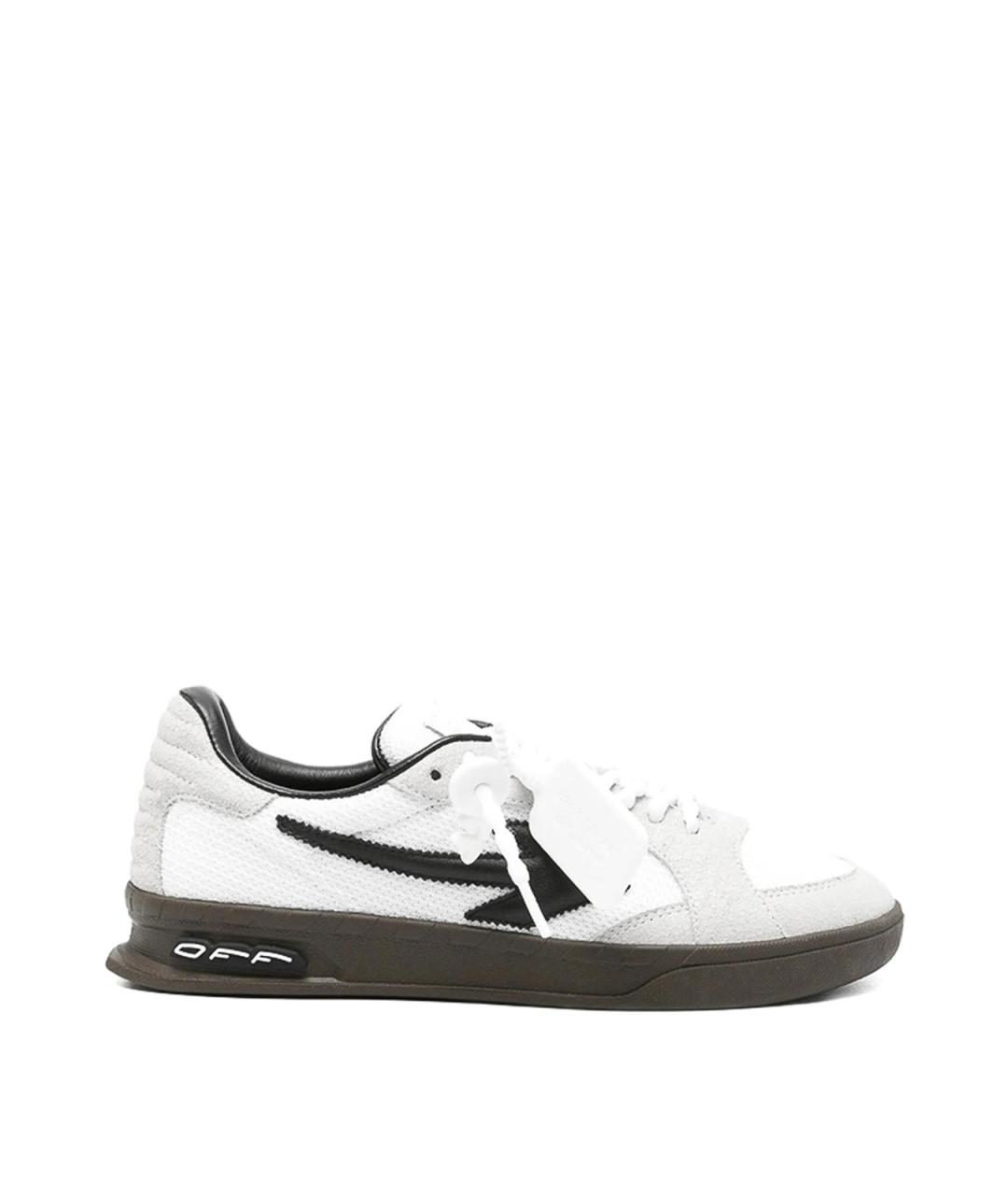 OFF-WHITE Белые кожаные низкие кроссовки / кеды, фото 1
