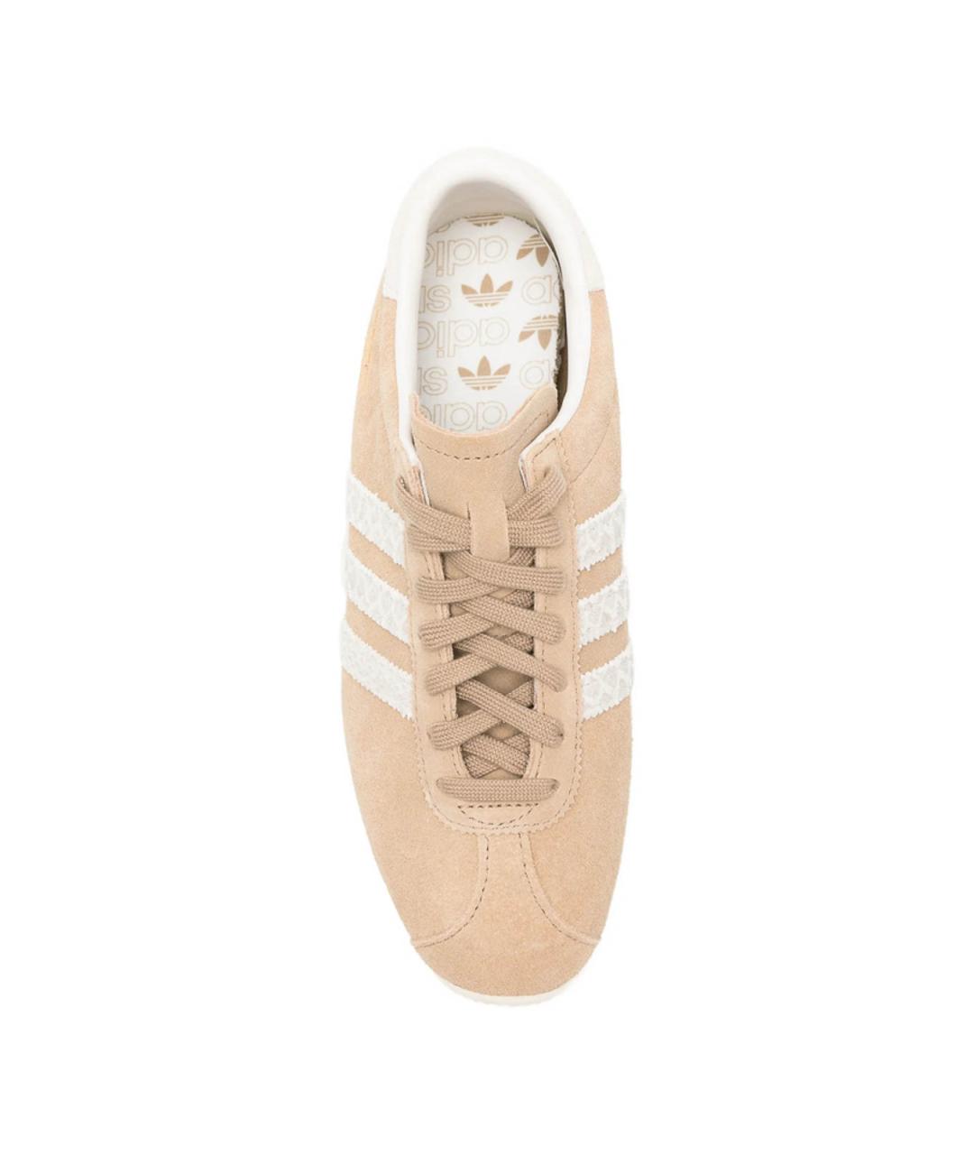 ADIDAS Бежевые замшевые кроссовки, фото 3