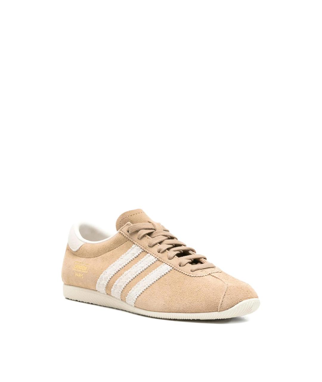 ADIDAS Бежевые замшевые кроссовки, фото 2