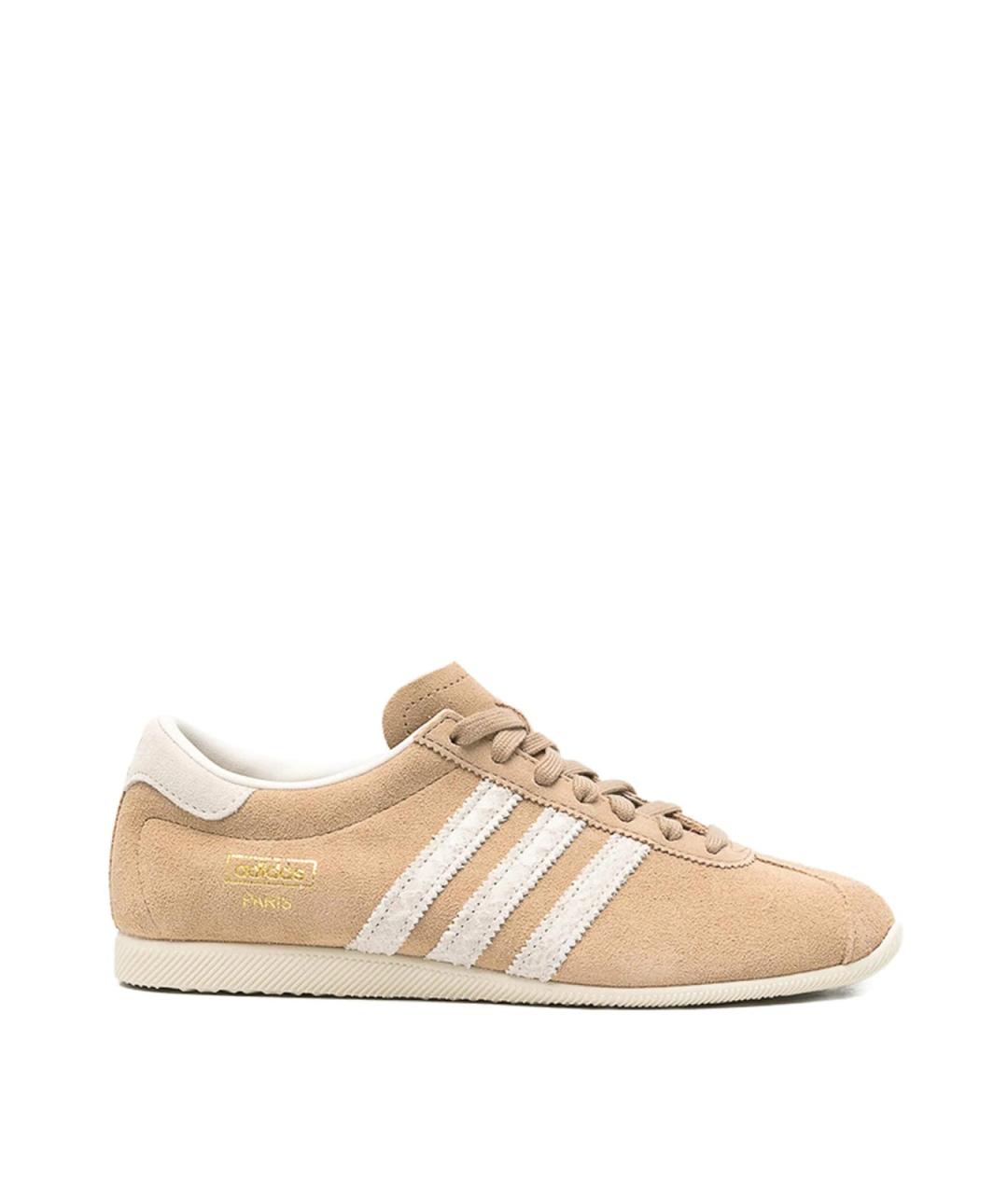 ADIDAS Бежевые замшевые кроссовки, фото 1