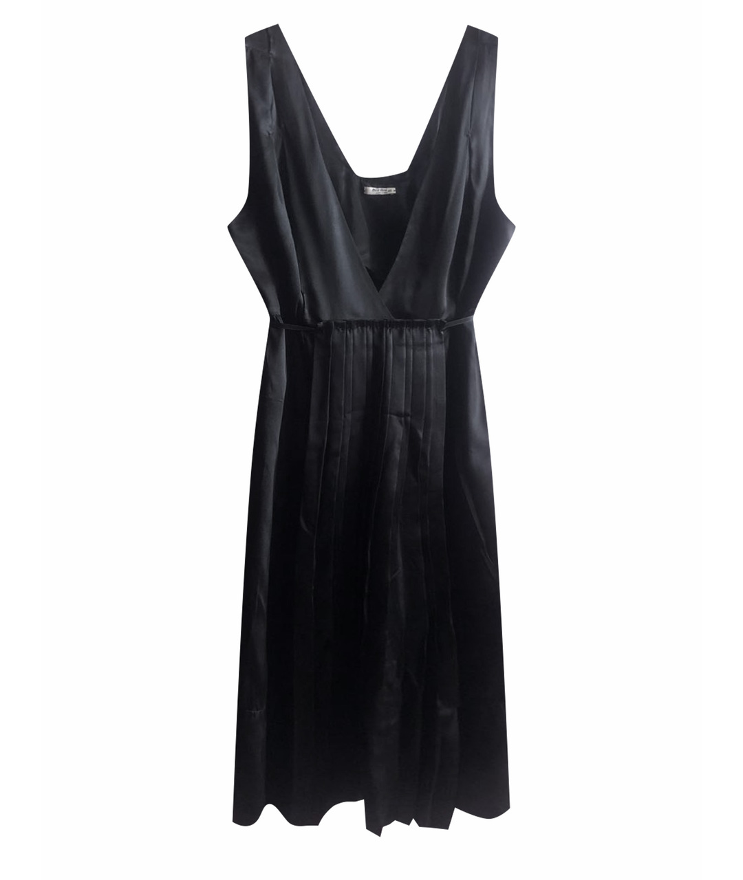 MIU MIU Черное шелковое коктейльное платье, фото 1