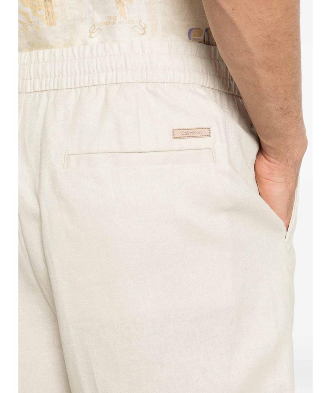 CALVIN KLEIN Бежевые хлопковые шорты, фото 3