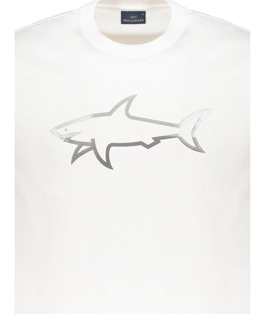 PAUL & SHARK Белая хлопковая футболка, фото 2
