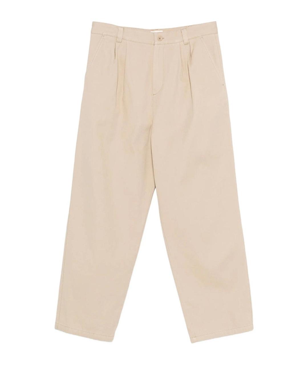 A.P.C. Бежевые хлопковые повседневные брюки, фото 1
