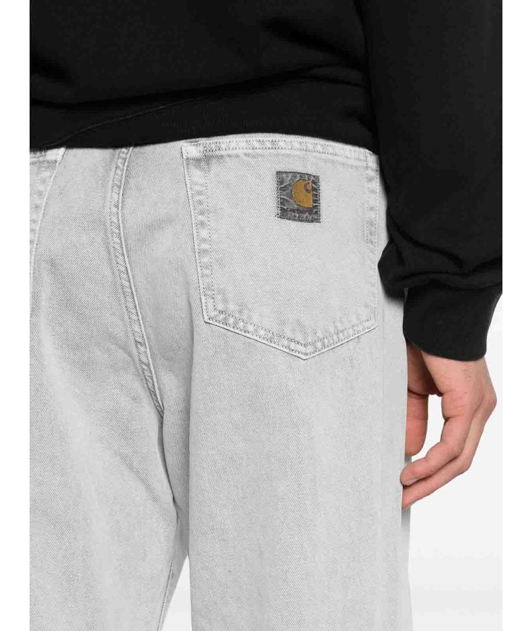 CARHARTT Серые хлопковые прямые джинсы, фото 4