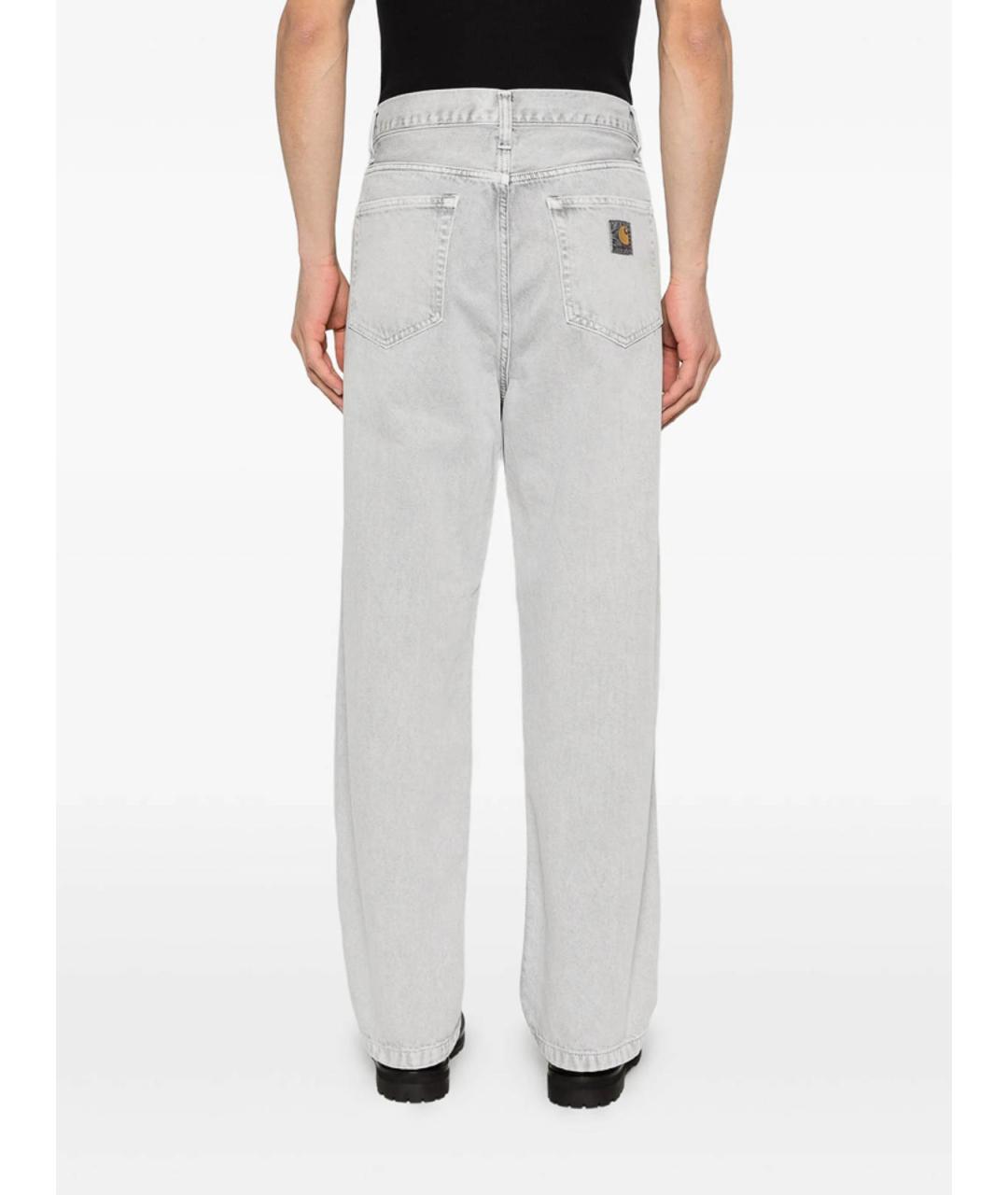 CARHARTT Серые хлопковые прямые джинсы, фото 5