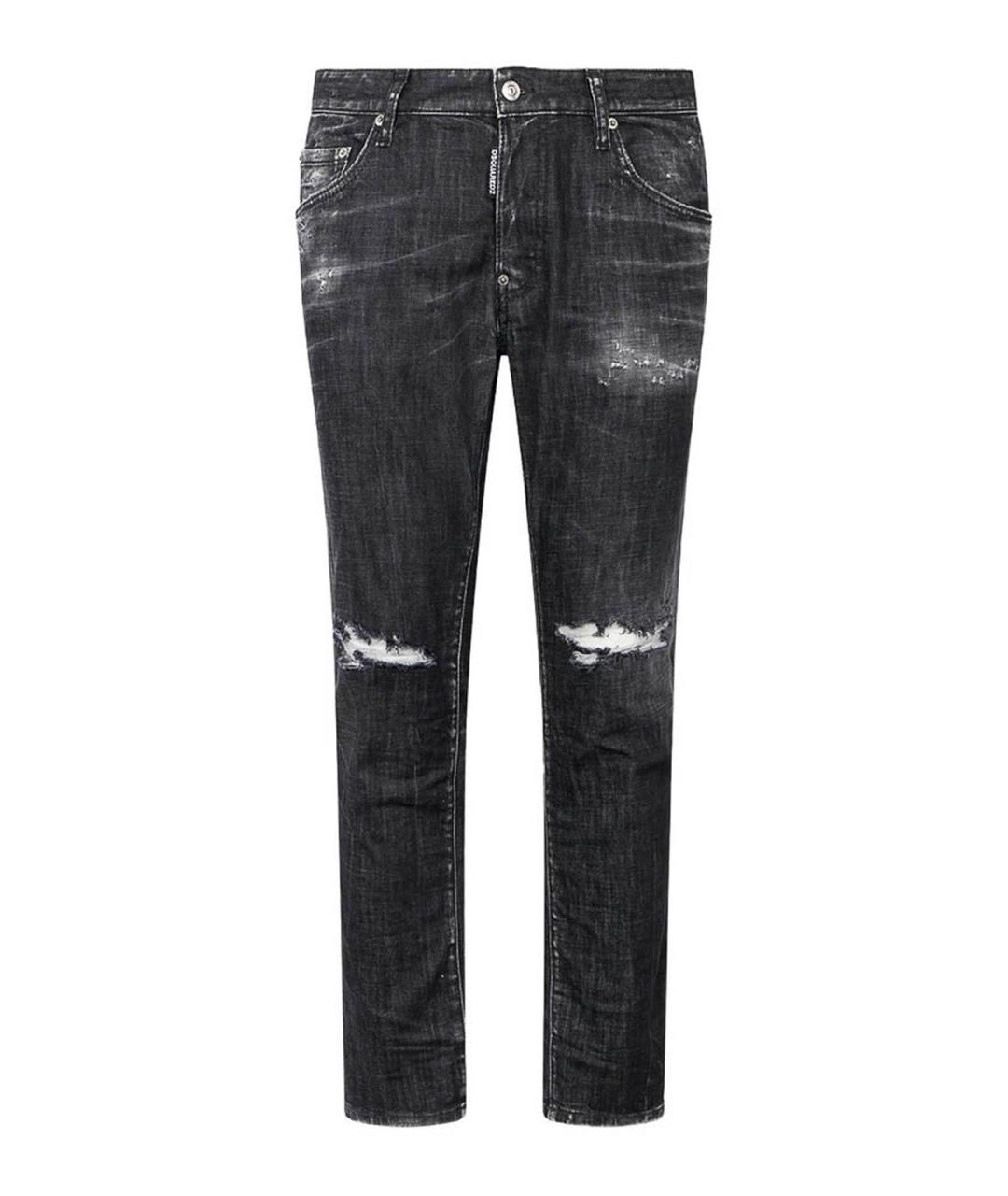 DSQUARED2 Серые хлопковые прямые джинсы, фото 1