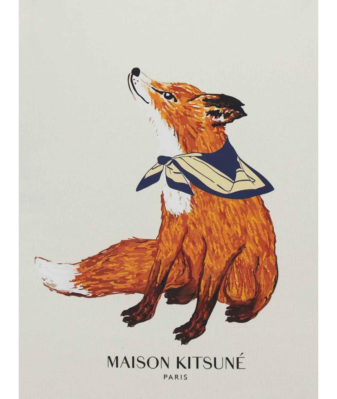MAISON KITSUNE Белая хлопковая сумка тоут, фото 2