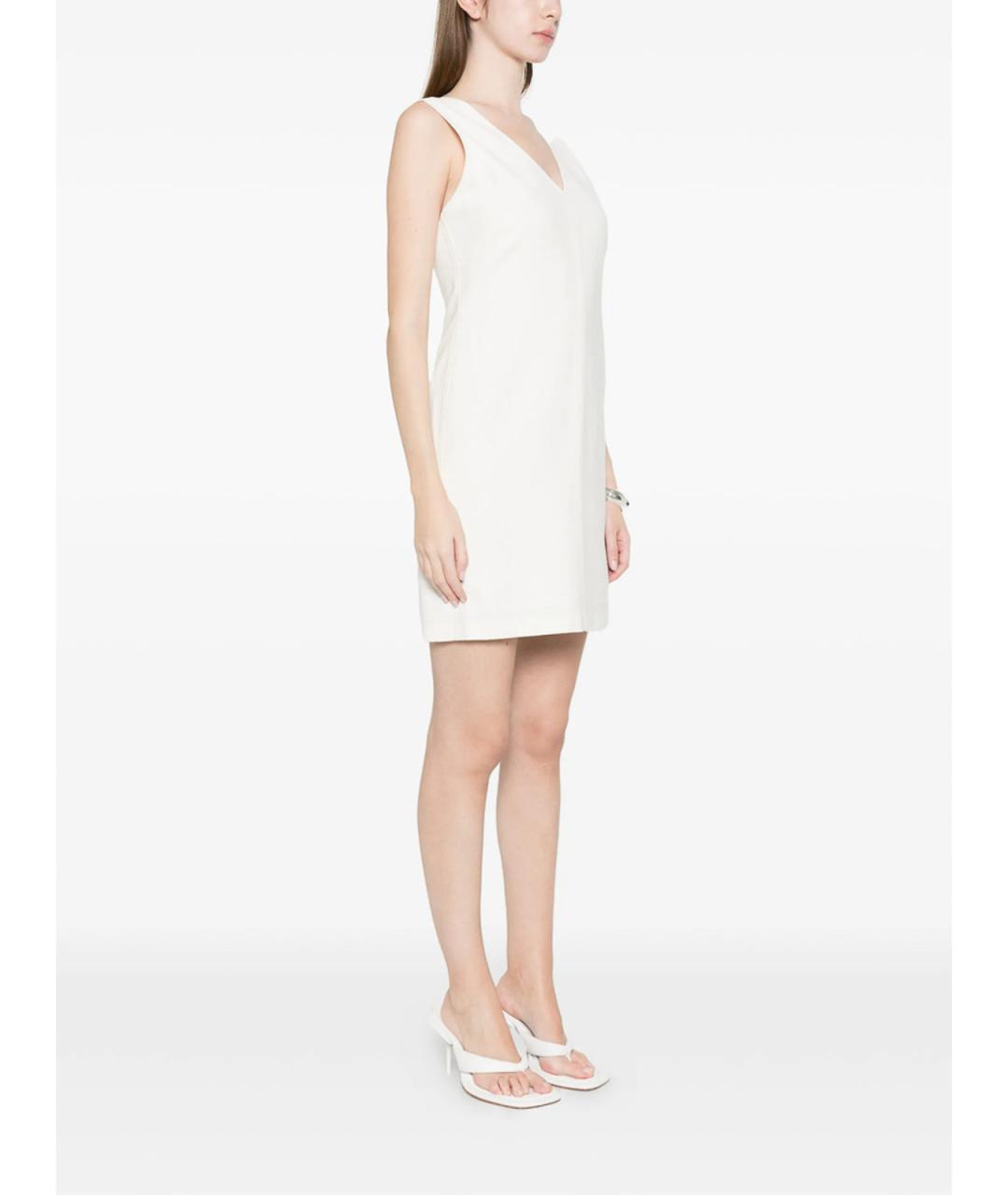 CALVIN KLEIN Белое полиэстеровое повседневное платье, фото 5