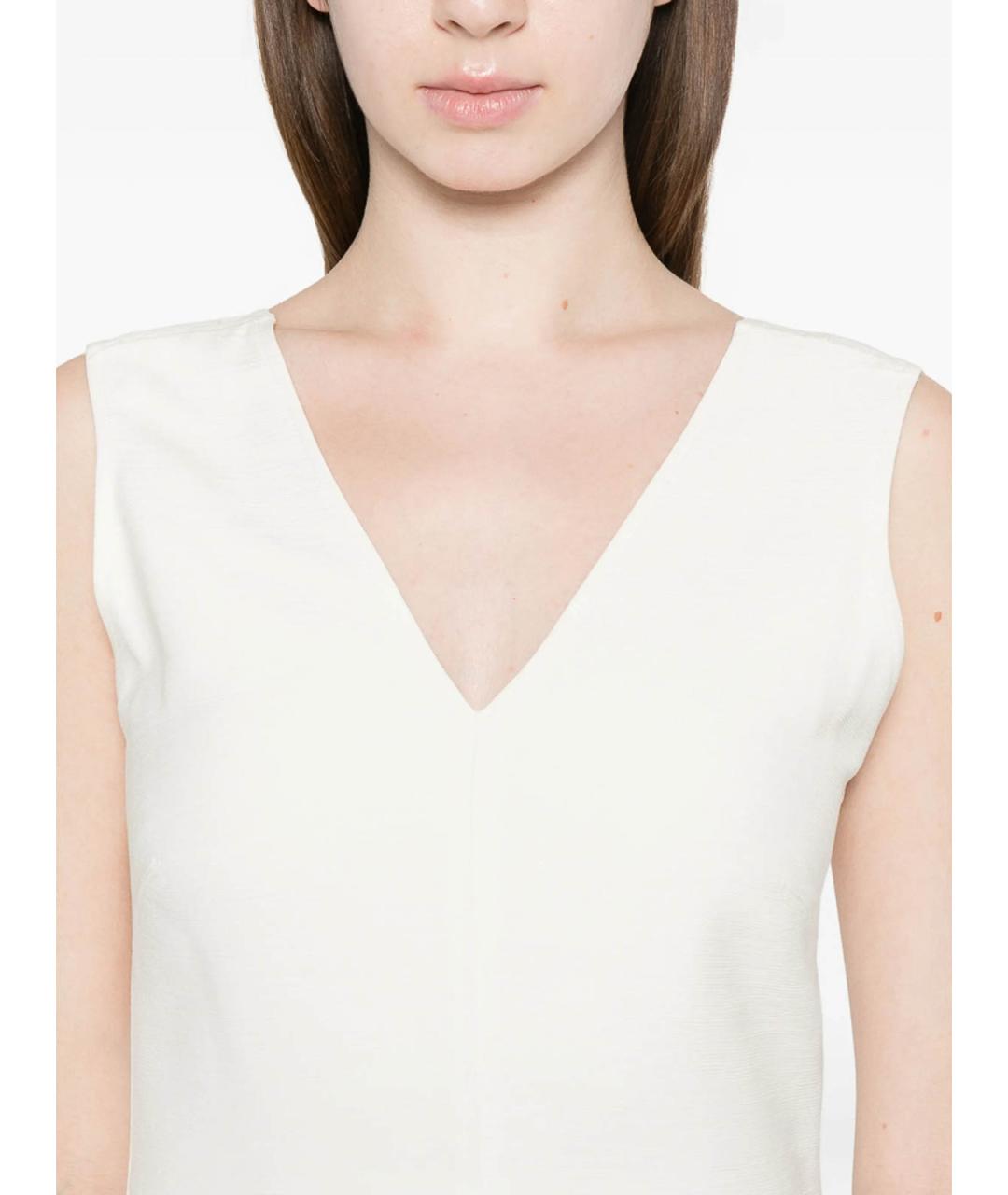 CALVIN KLEIN Белое полиэстеровое повседневное платье, фото 4