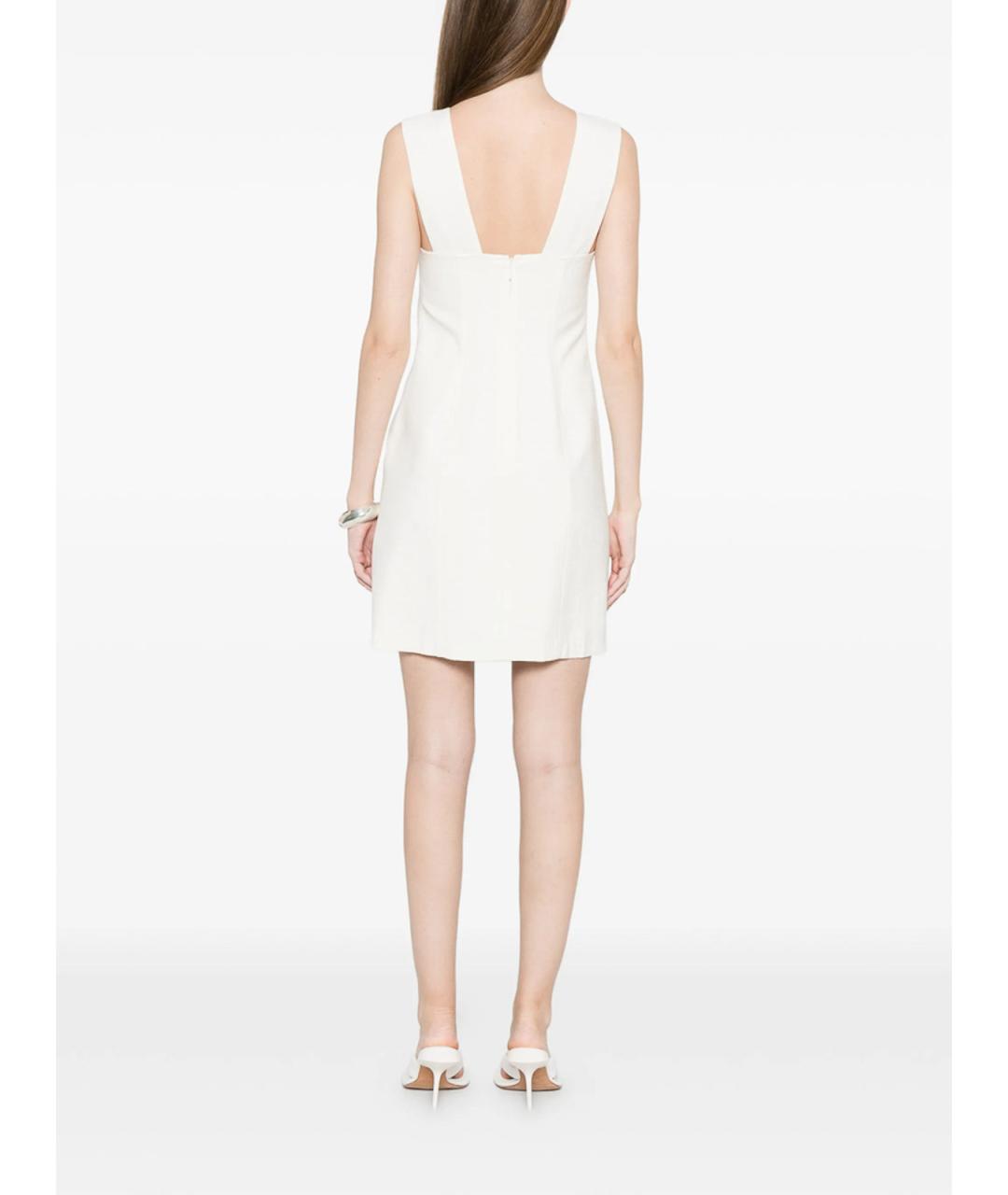 CALVIN KLEIN Белое полиэстеровое повседневное платье, фото 3