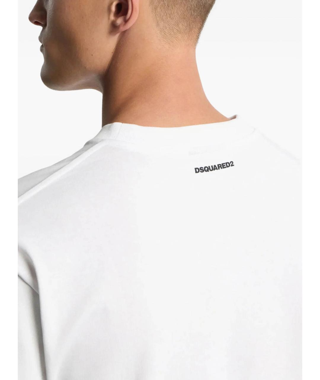 DSQUARED2 Белая хлопковая футболка, фото 3