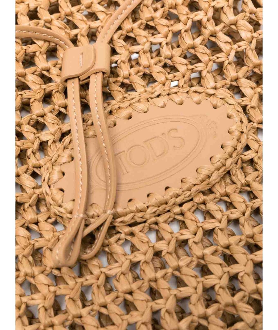 TOD'S Бежевая синтетическая сумка через плечо, фото 4