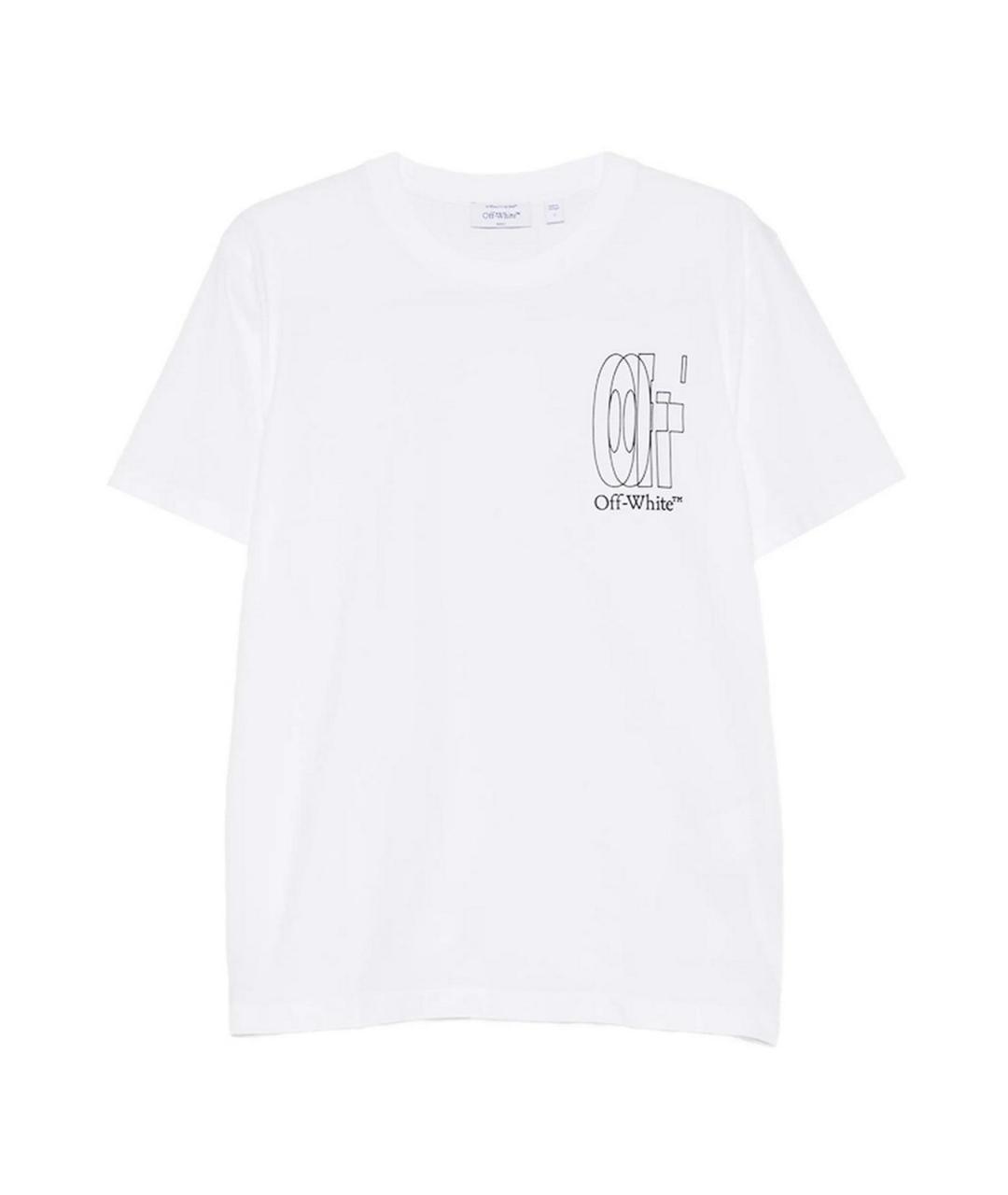 OFF-WHITE Белая хлопковая футболка, фото 1