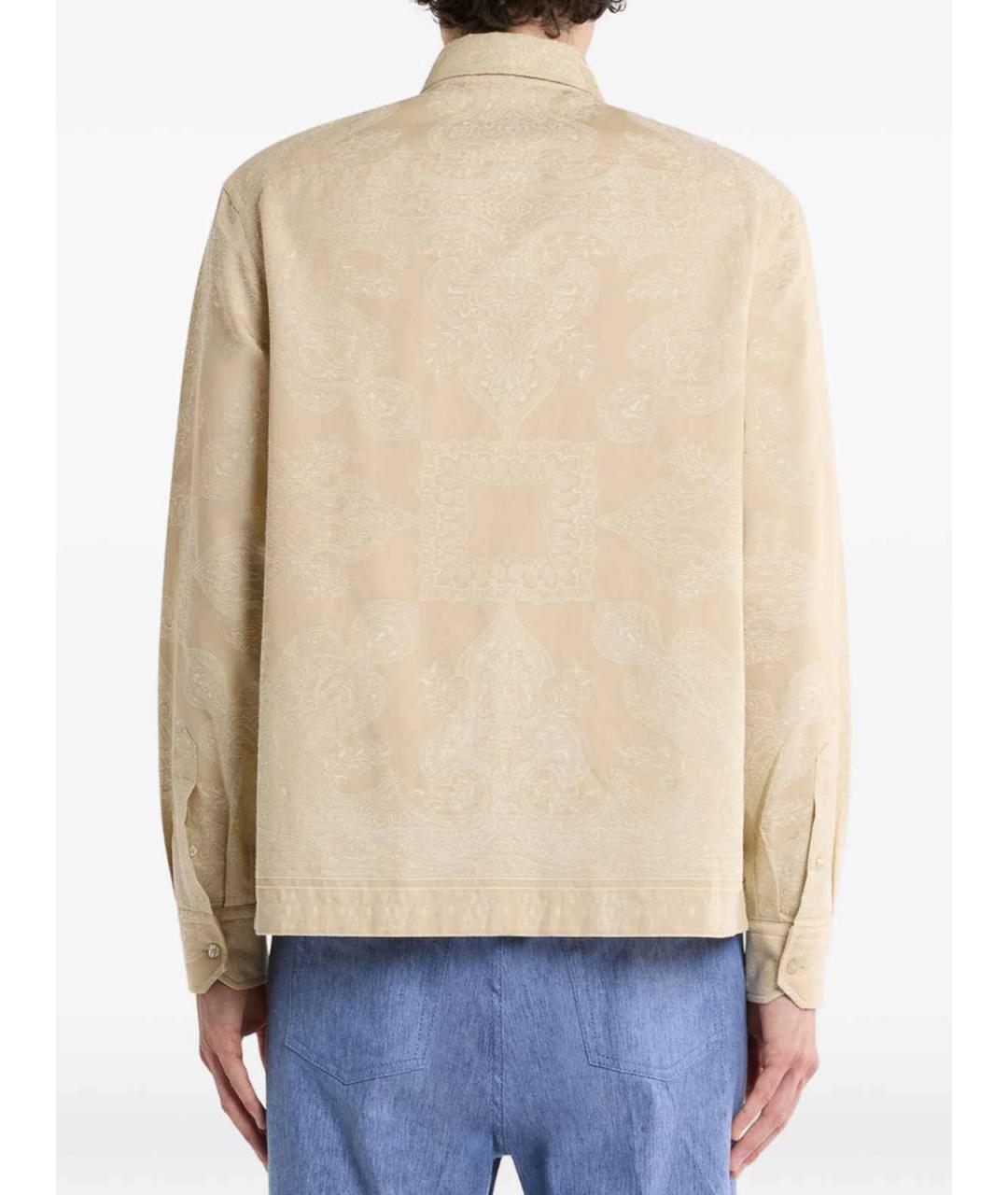 ETRO Бежевая хлопковая кэжуал рубашка, фото 3