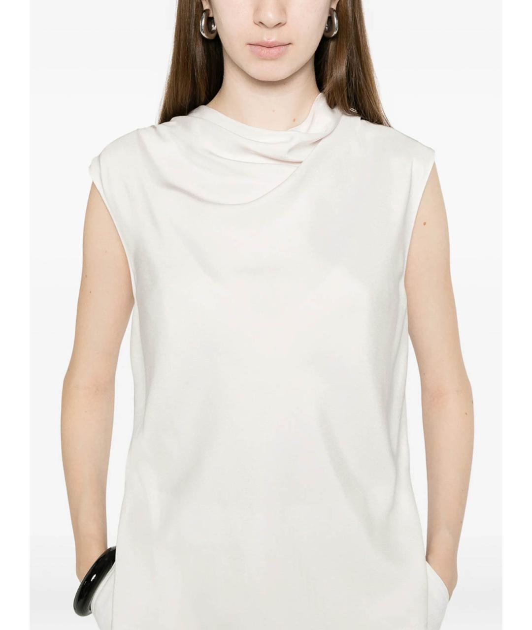 CALVIN KLEIN Белая вискозная майка, фото 4