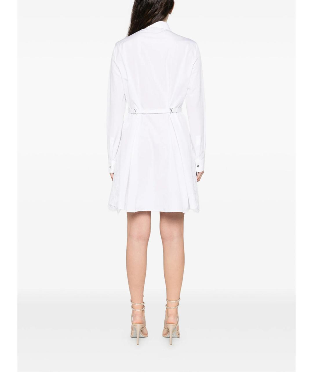 VERSACE Белое хлопковое повседневное платье, фото 4