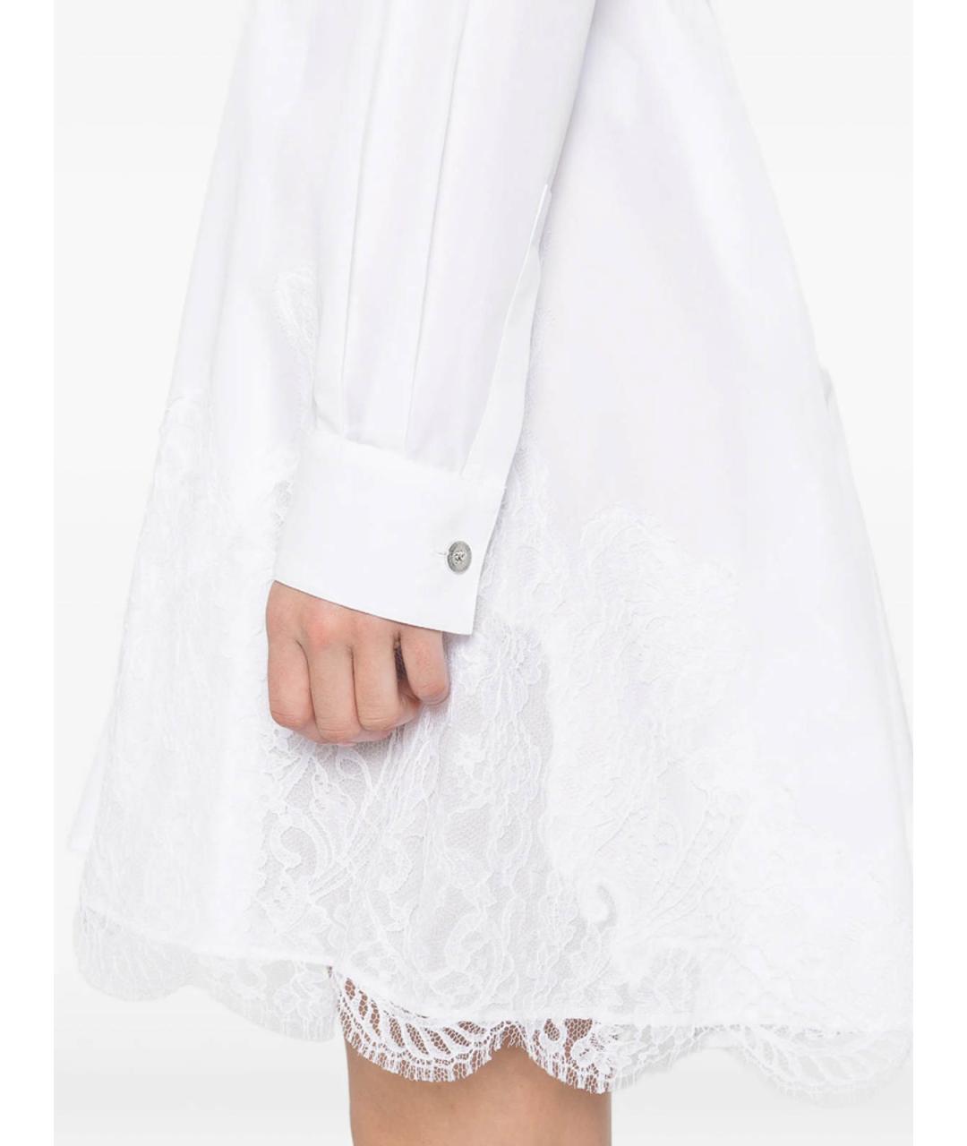 VERSACE Белое хлопковое повседневное платье, фото 5