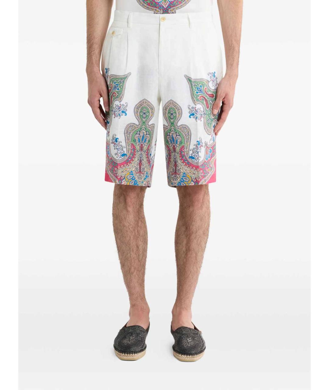 ETRO Мульти льняные шорты, фото 2