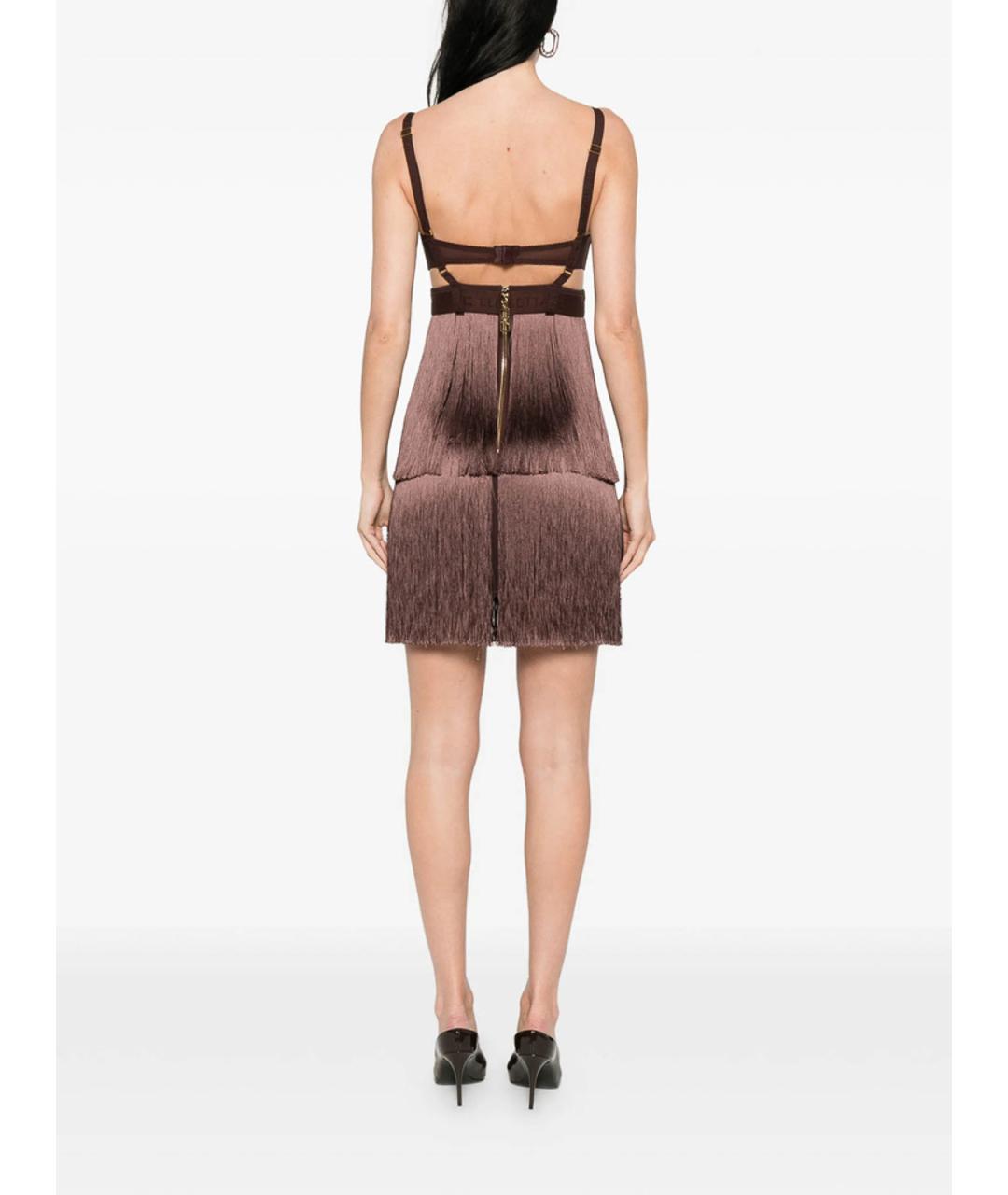 ELISABETTA FRANCHI Коричневое повседневное платье, фото 4