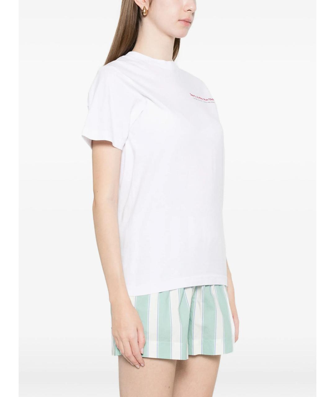 SPORTY AND RICH Белая хлопковая футболка, фото 3