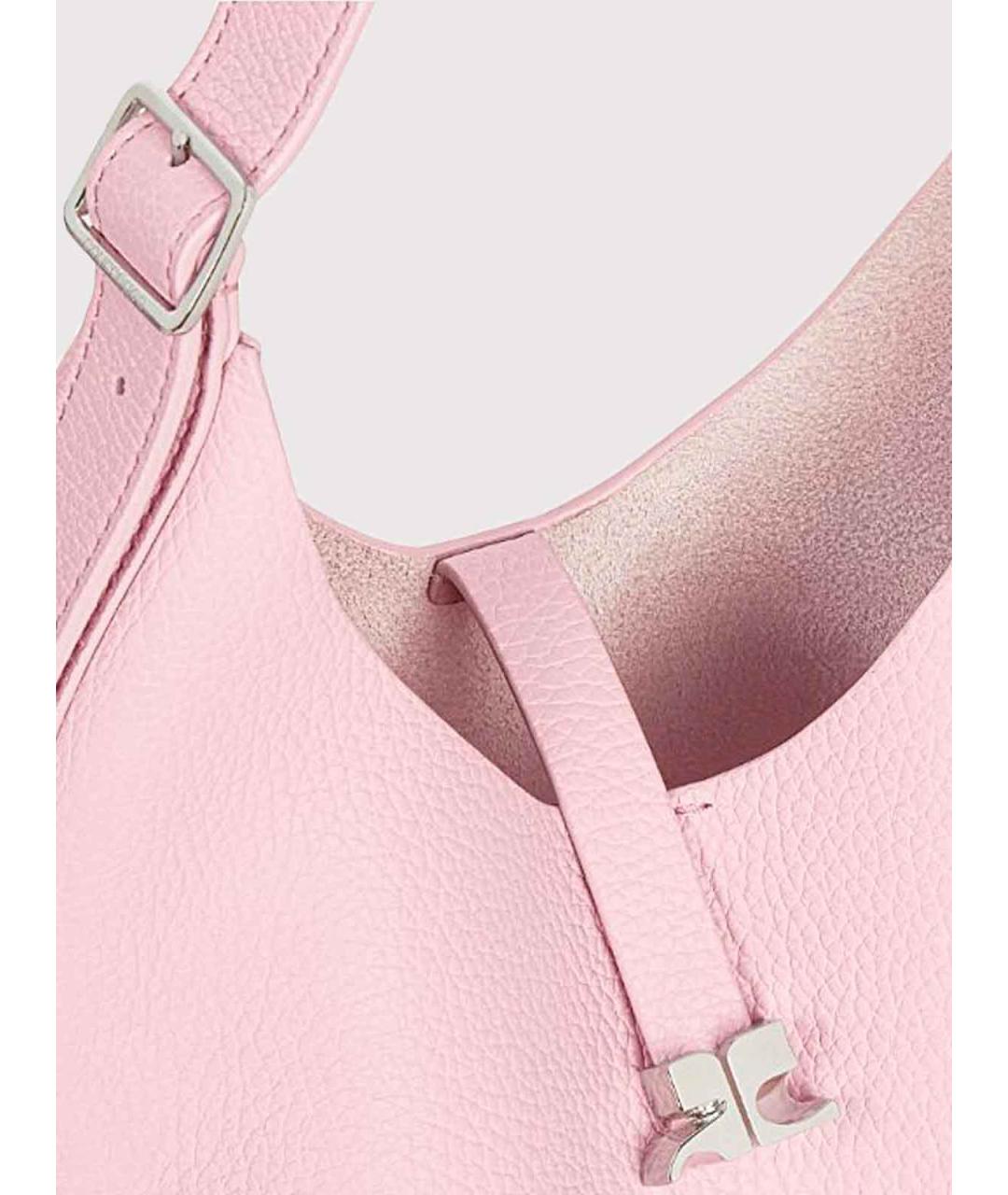COURREGES Розовая кожаная сумка через плечо, фото 3