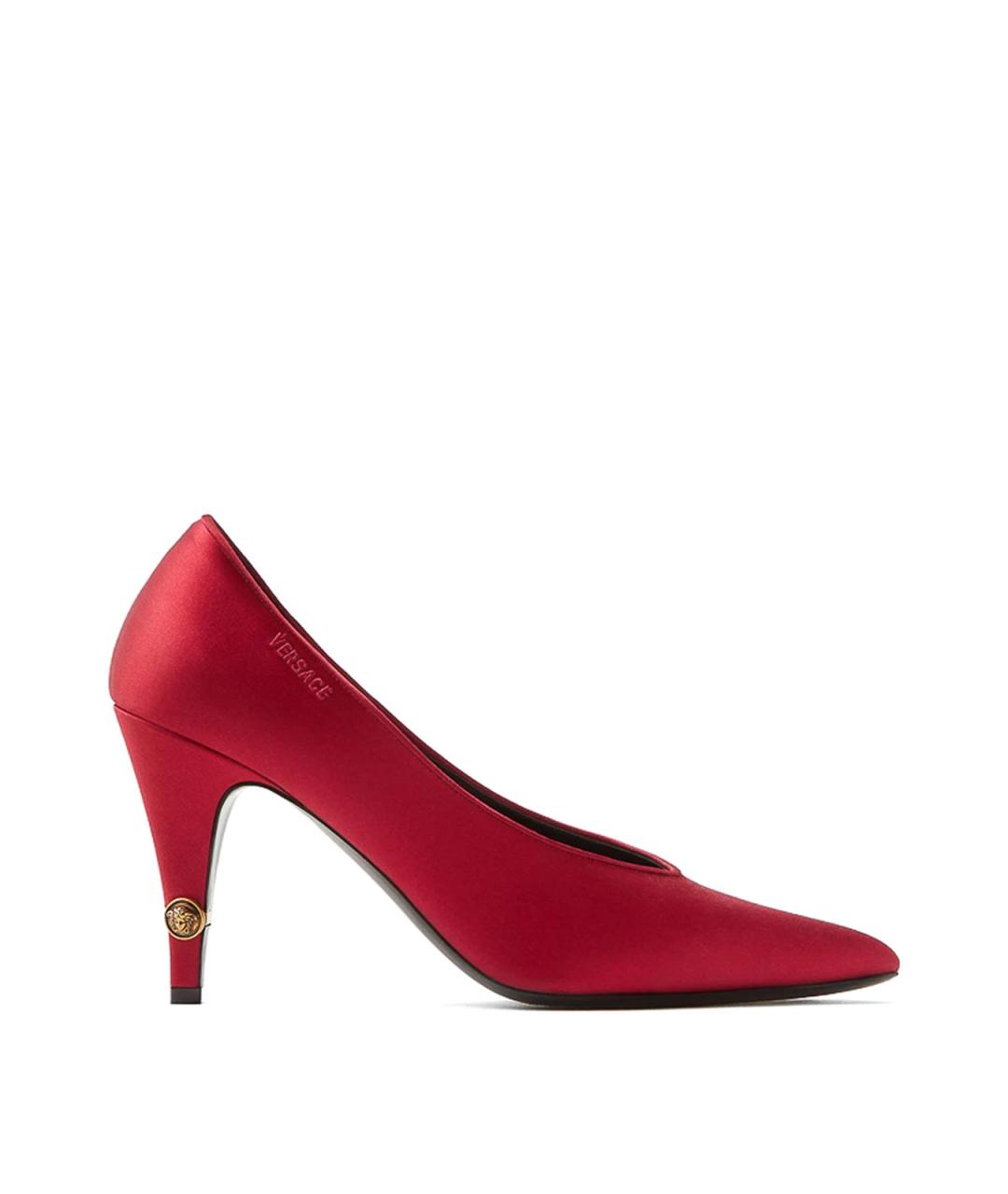 VERSACE Красные текстильные туфли, фото 1