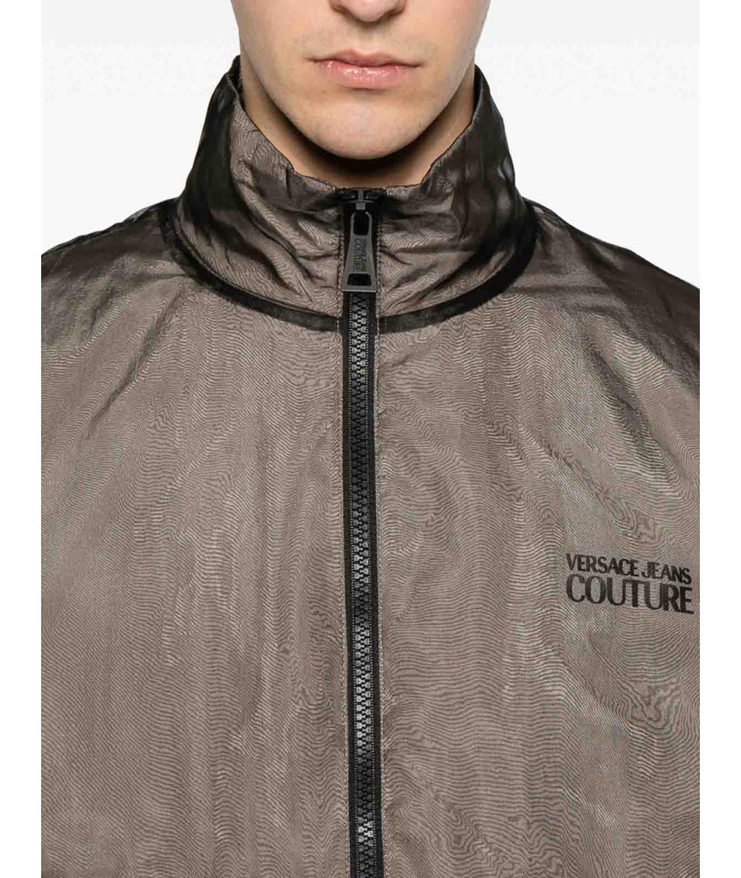 VERSACE JEANS COUTURE Коричневая полиэстеровая куртка, фото 4