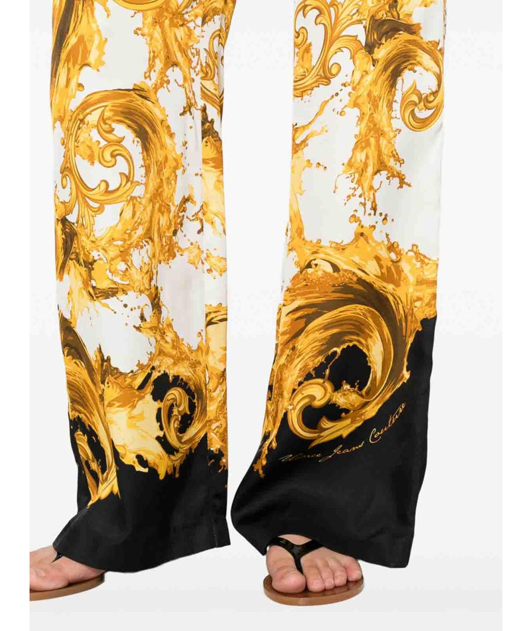 VERSACE JEANS COUTURE Белые вискозные брюки широкие, фото 3
