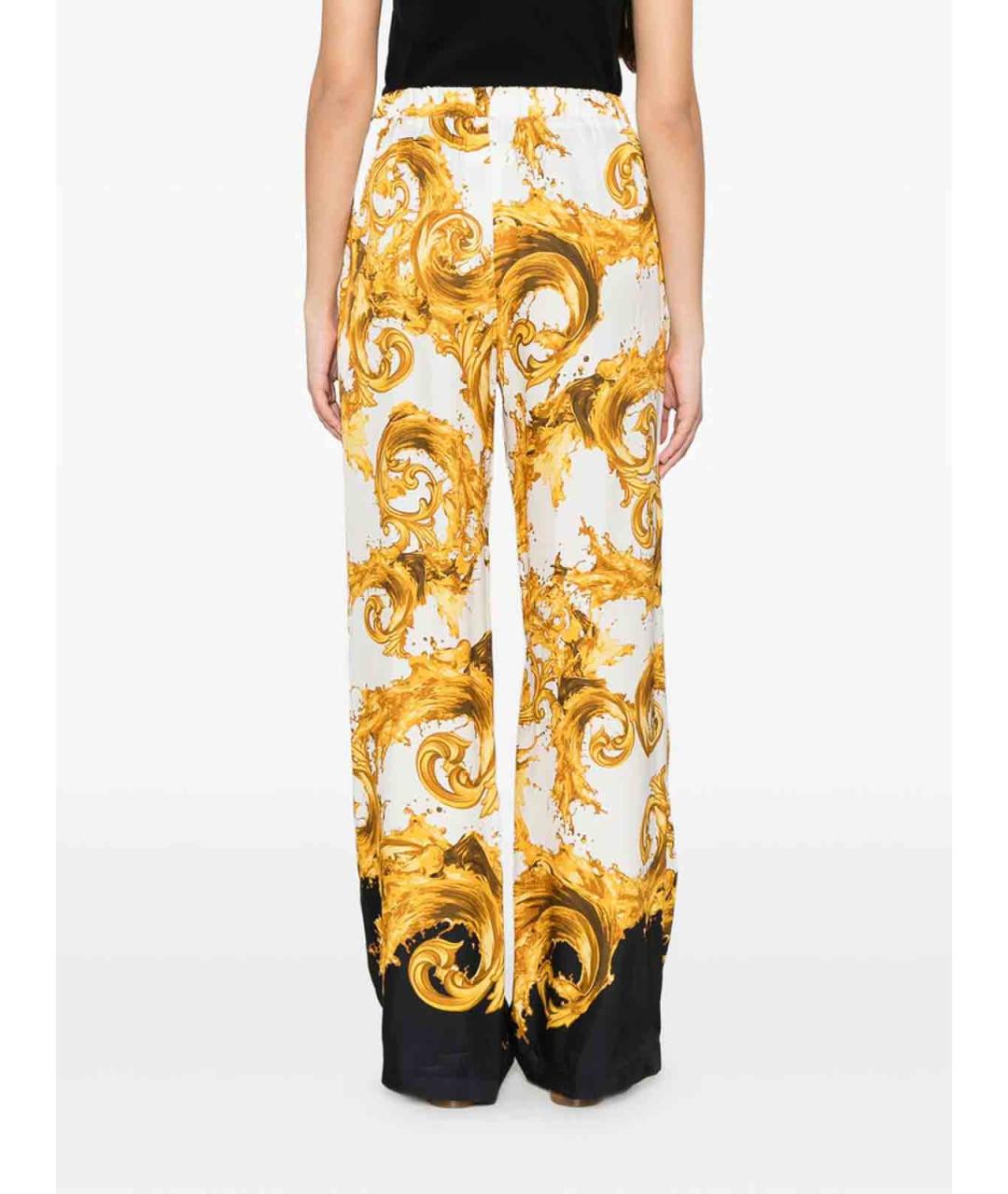 VERSACE JEANS COUTURE Белые вискозные брюки широкие, фото 5