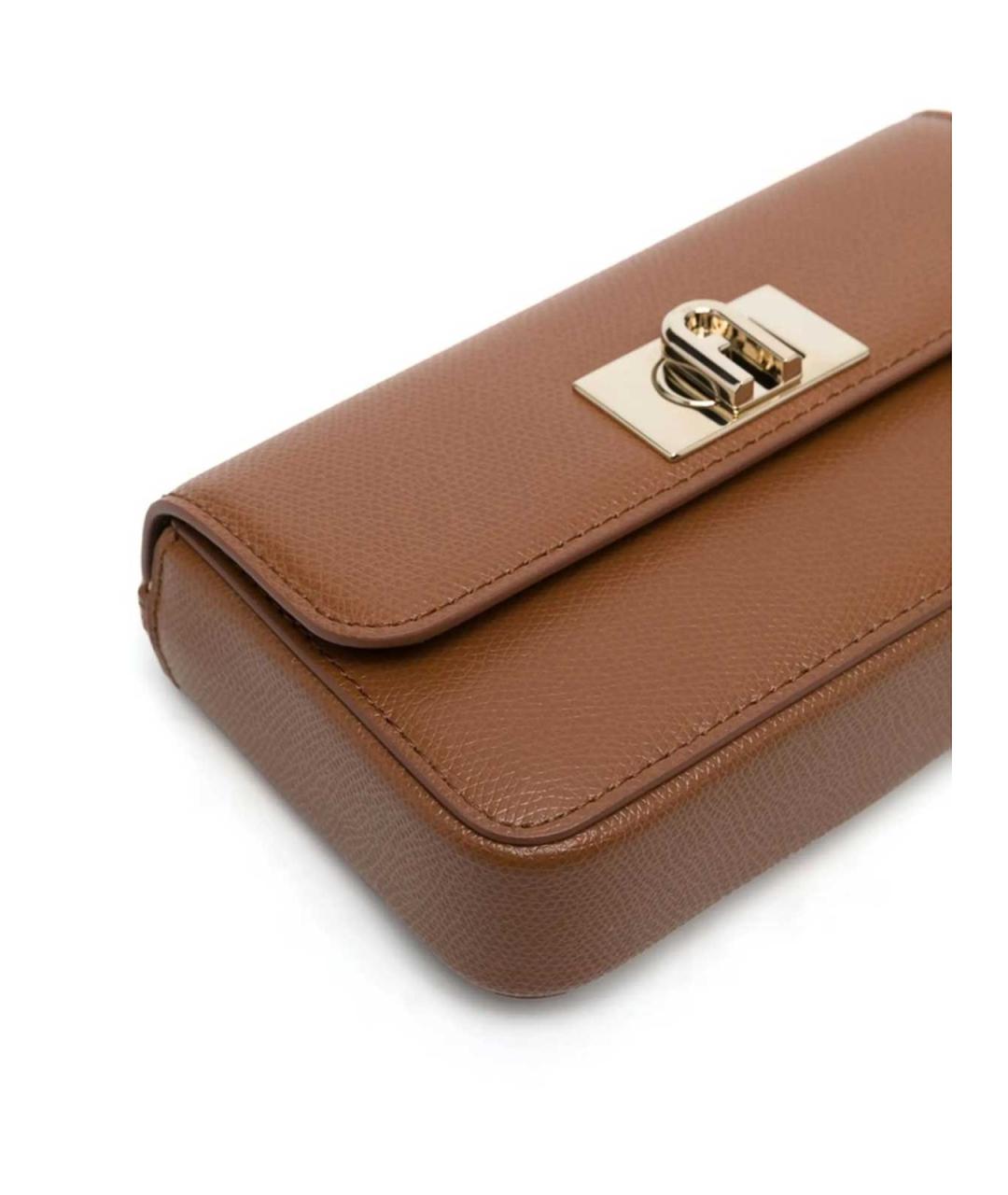 FURLA Коричневая кожаная сумка тоут, фото 2
