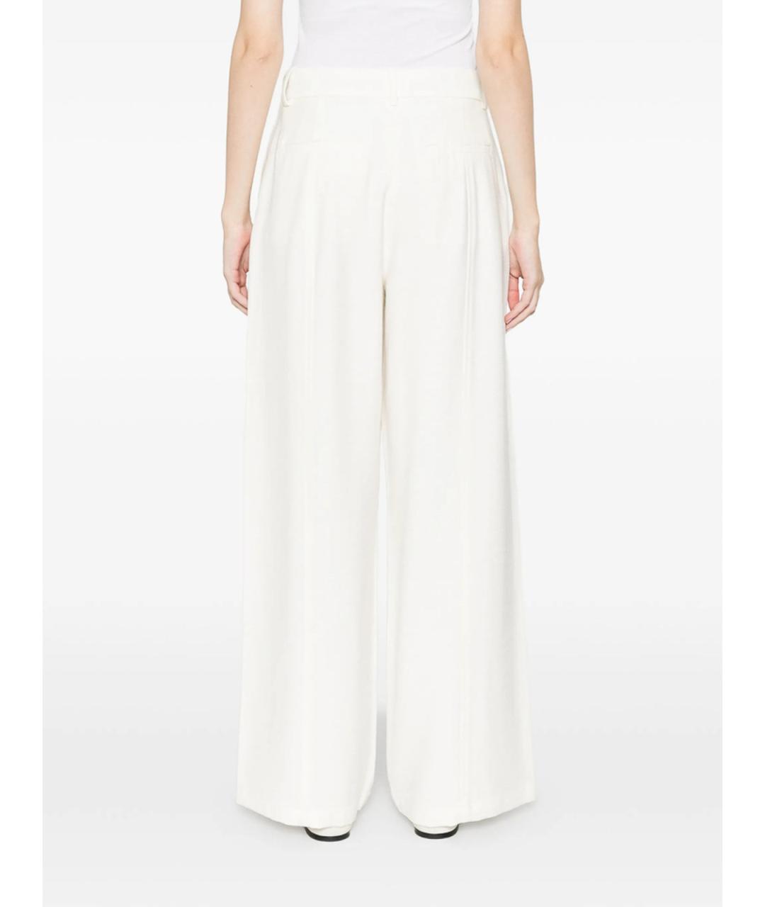 CALVIN KLEIN Белые полиэстеровые брюки широкие, фото 4