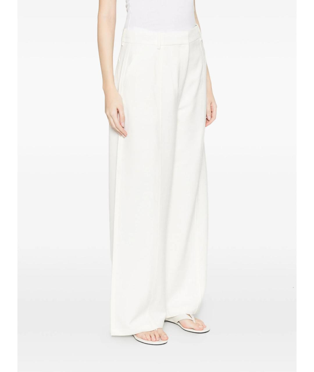CALVIN KLEIN Белые полиэстеровые брюки широкие, фото 2