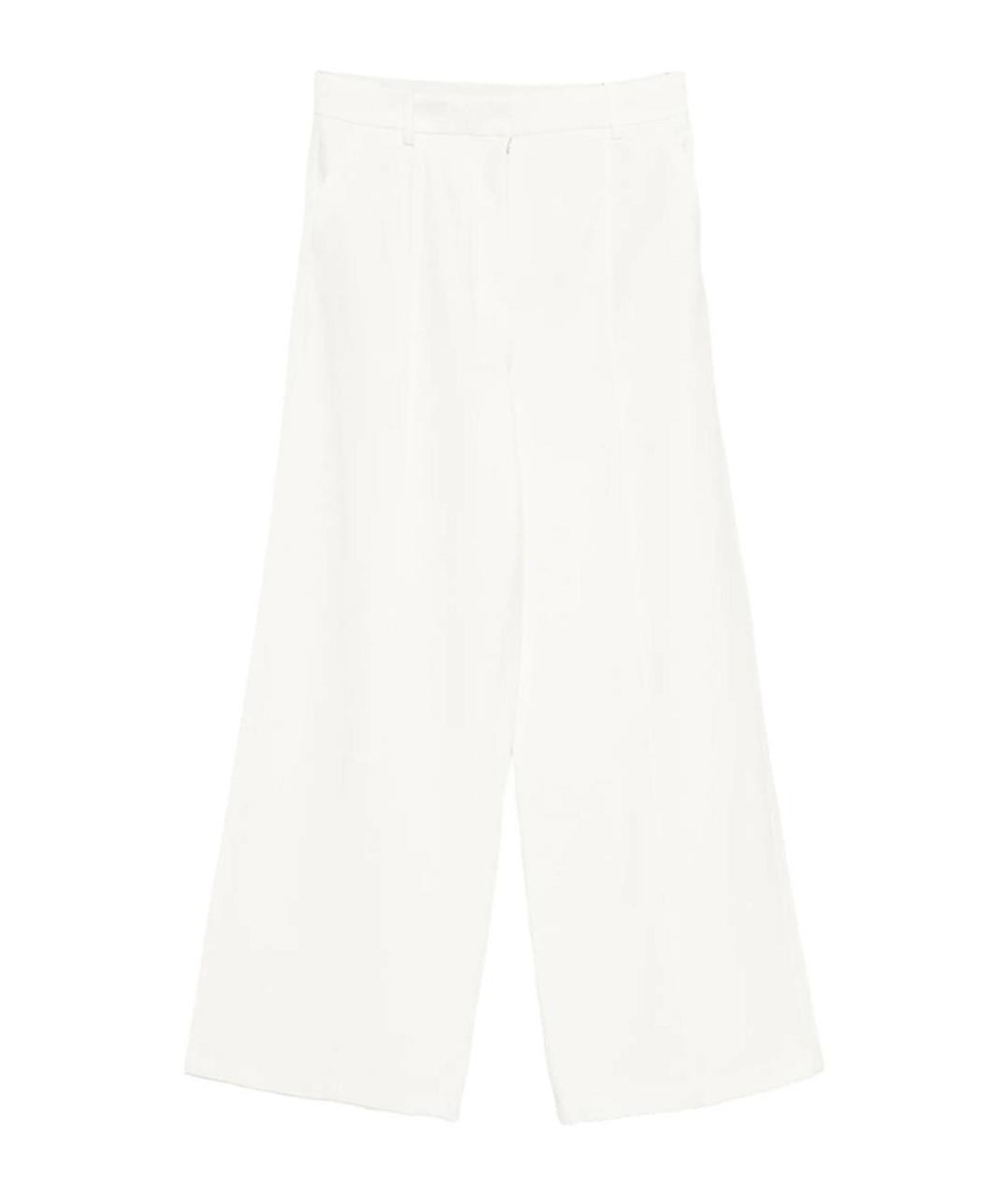 CALVIN KLEIN Белые полиэстеровые брюки широкие, фото 1