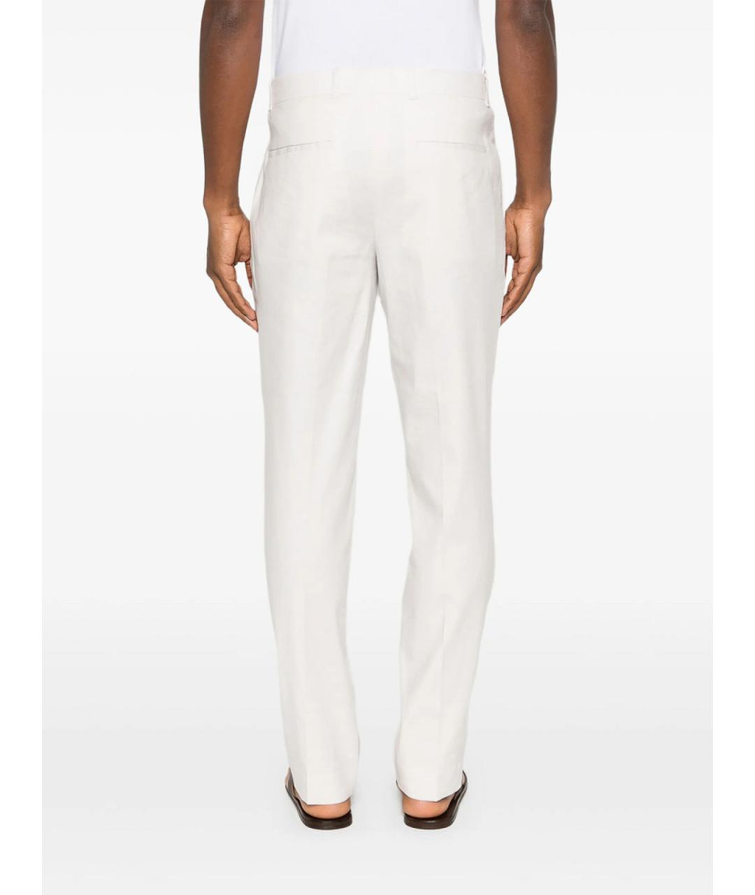 CALVIN KLEIN Белые хлопковые повседневные брюки, фото 4