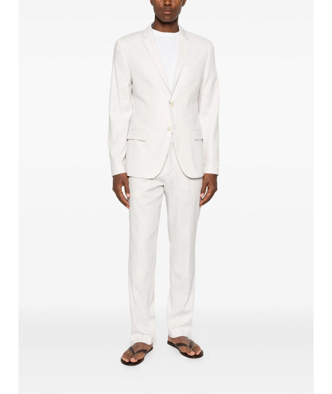CALVIN KLEIN Белые хлопковые повседневные брюки, фото 2