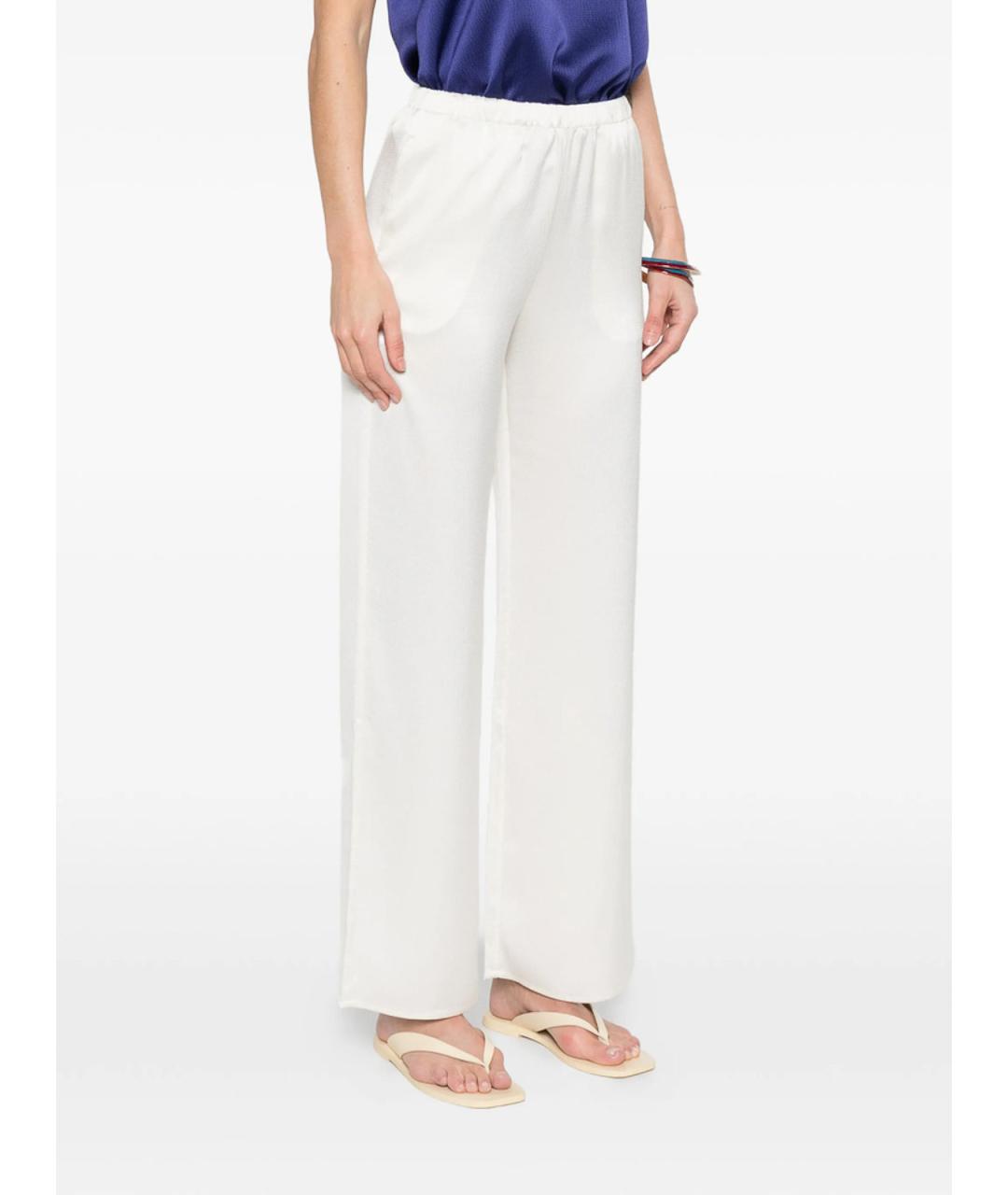 CALVIN KLEIN Белые полиэстеровые прямые брюки, фото 4