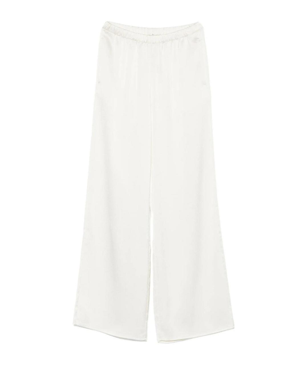 CALVIN KLEIN Белые полиэстеровые прямые брюки, фото 1