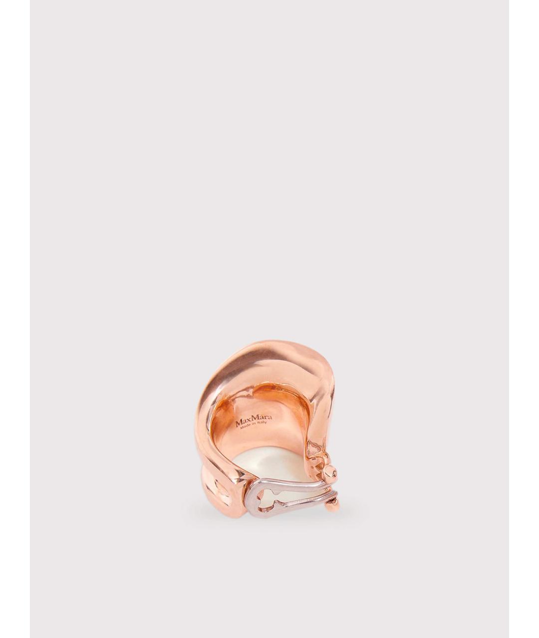 MAX MARA Розовые металлические серьги, фото 2