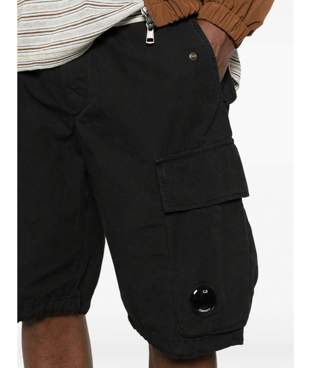 CP COMPANY Черные хлопковые шорты, фото 3