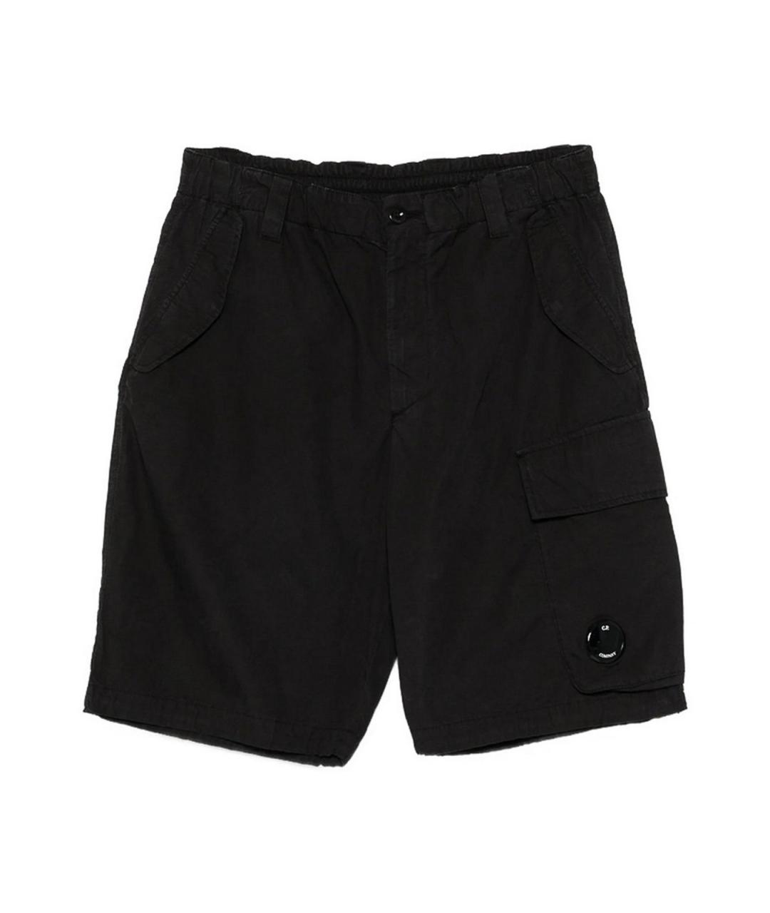CP COMPANY Черные хлопковые шорты, фото 1