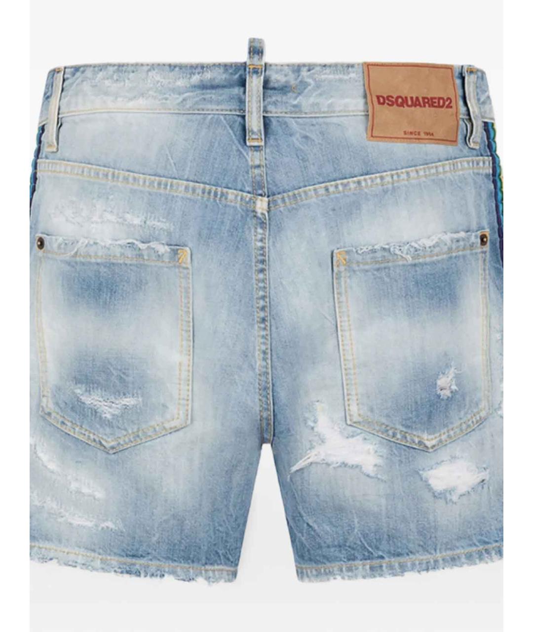 DSQUARED2 Синие хлопковые шорты, фото 2