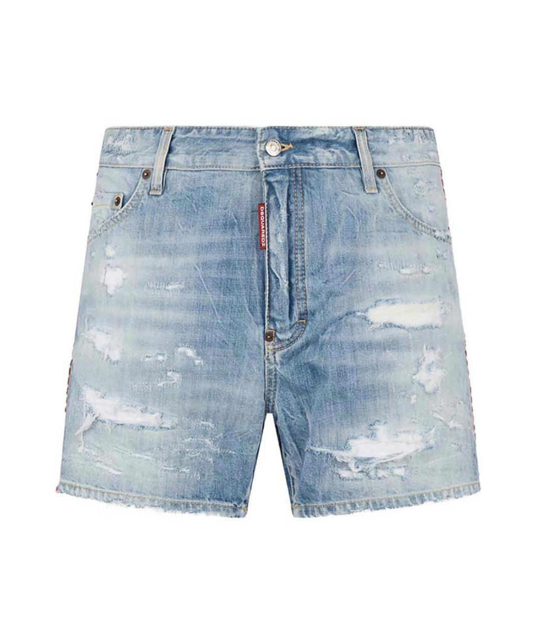 DSQUARED2 Синие хлопковые шорты, фото 1