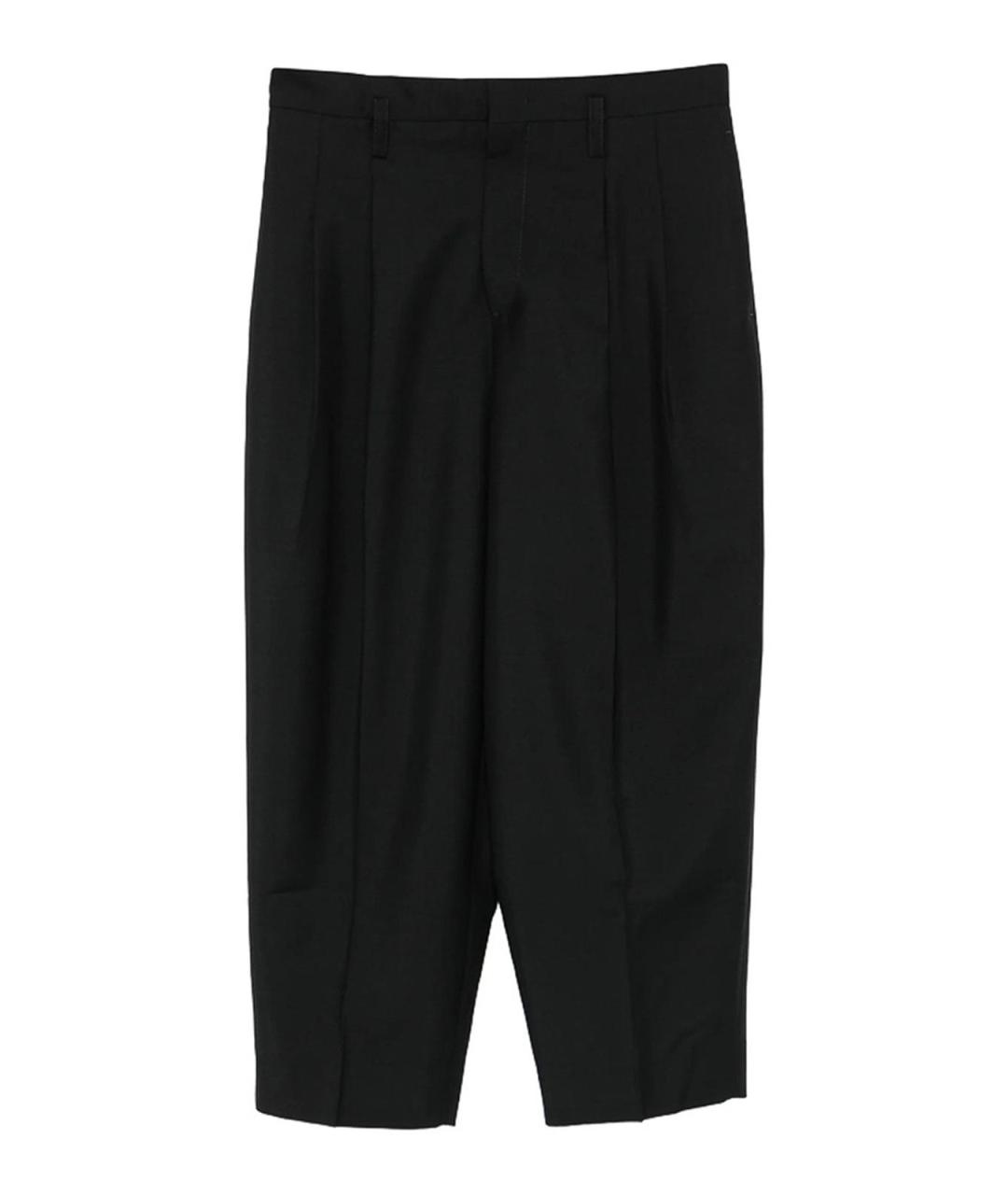 JIL SANDER Черные шерстяные повседневные брюки, фото 1