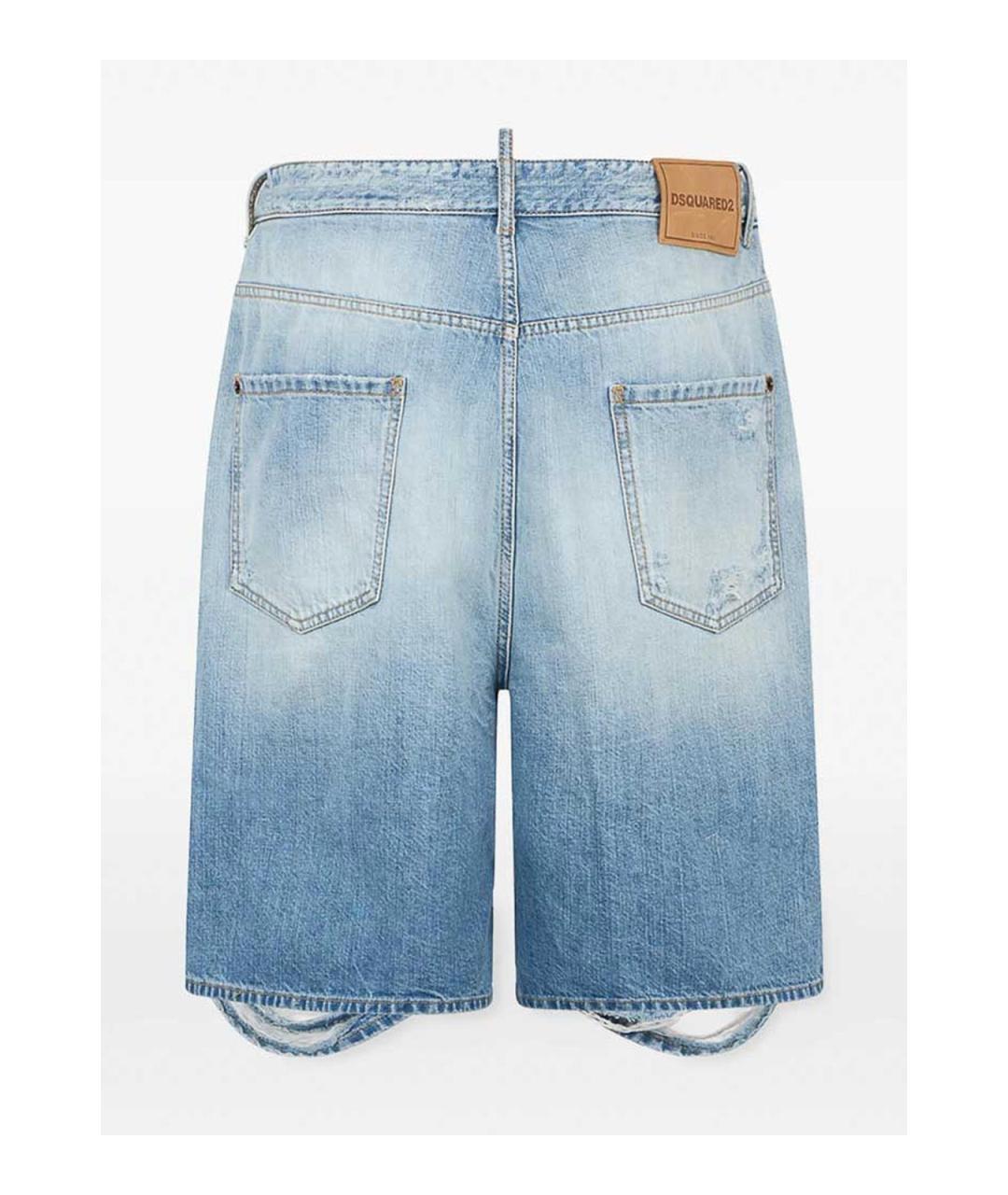 DSQUARED2 Синие хлопковые шорты, фото 2