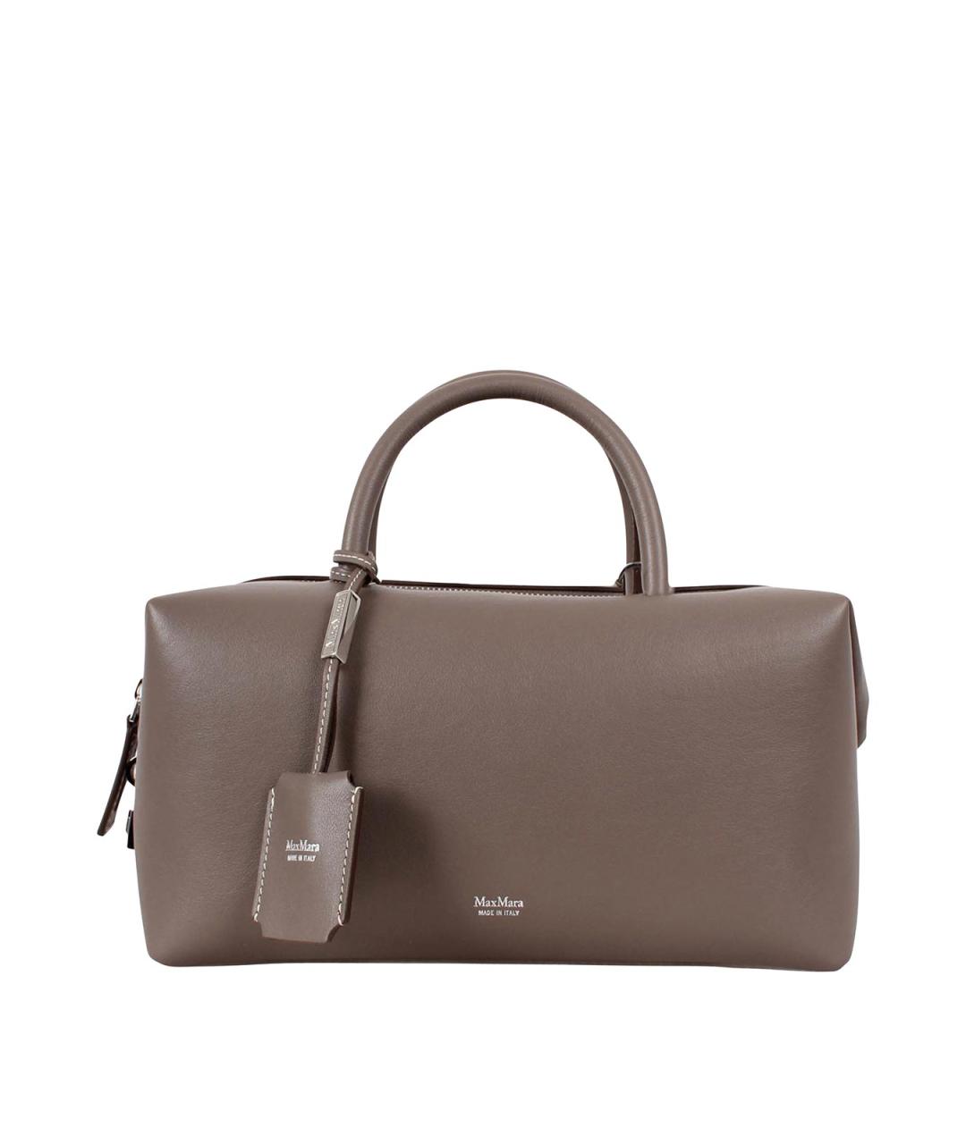 MAX MARA Бежевая кожаная сумка тоут, фото 1