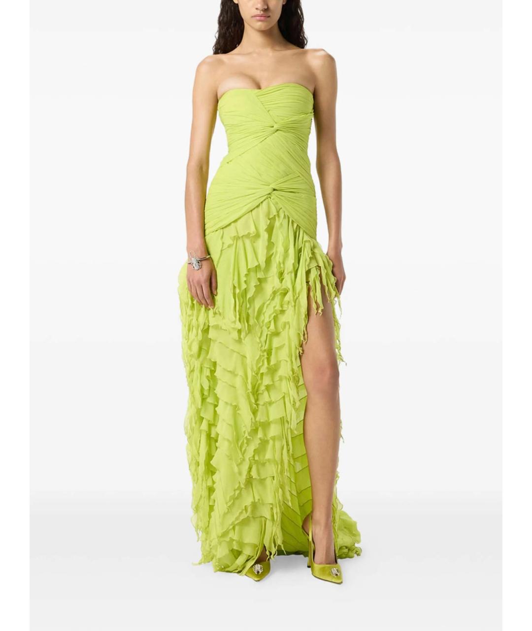 BLUMARINE Зеленое коктейльное платье, фото 2