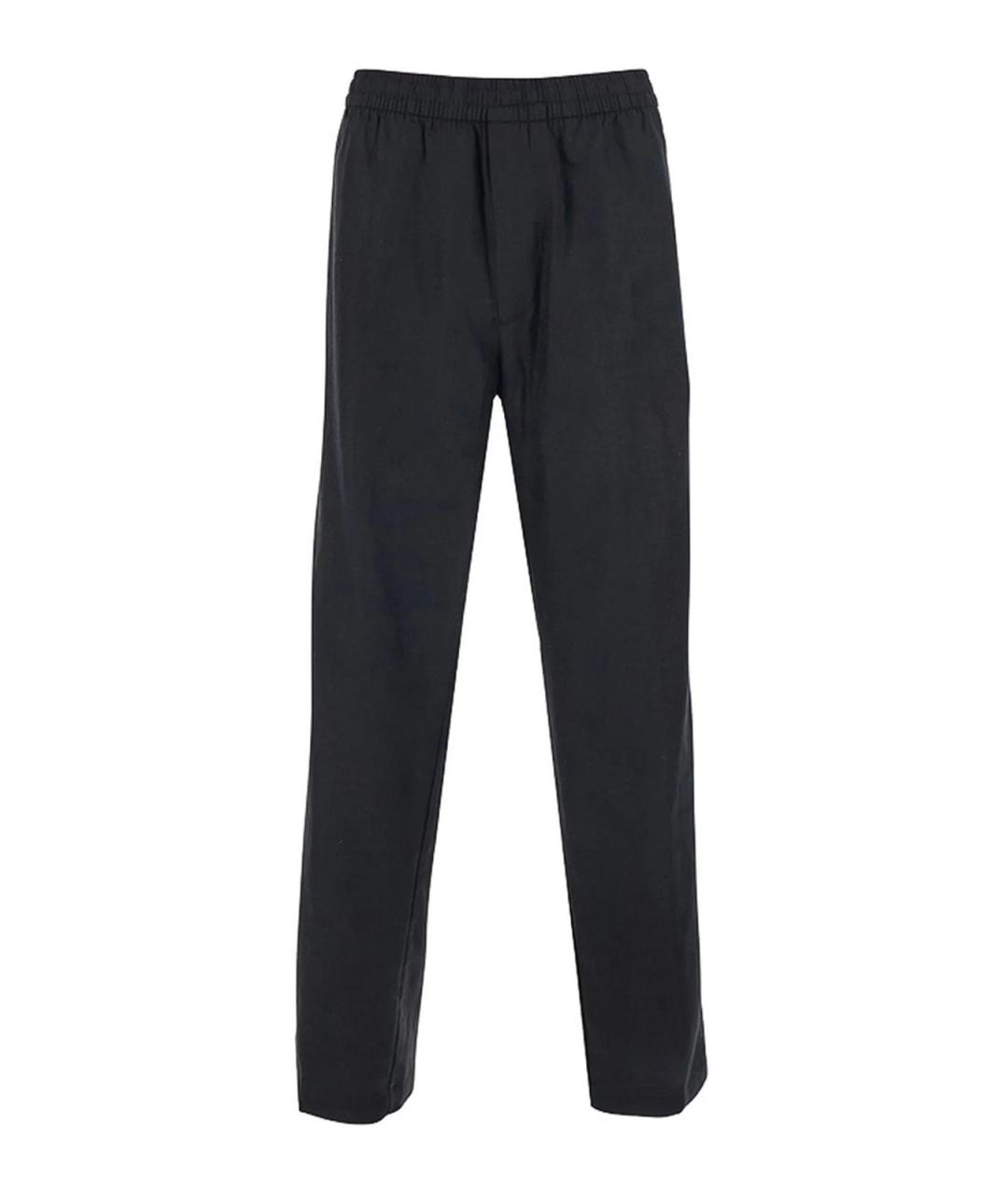 CALVIN KLEIN Черные хлопковые повседневные брюки, фото 1