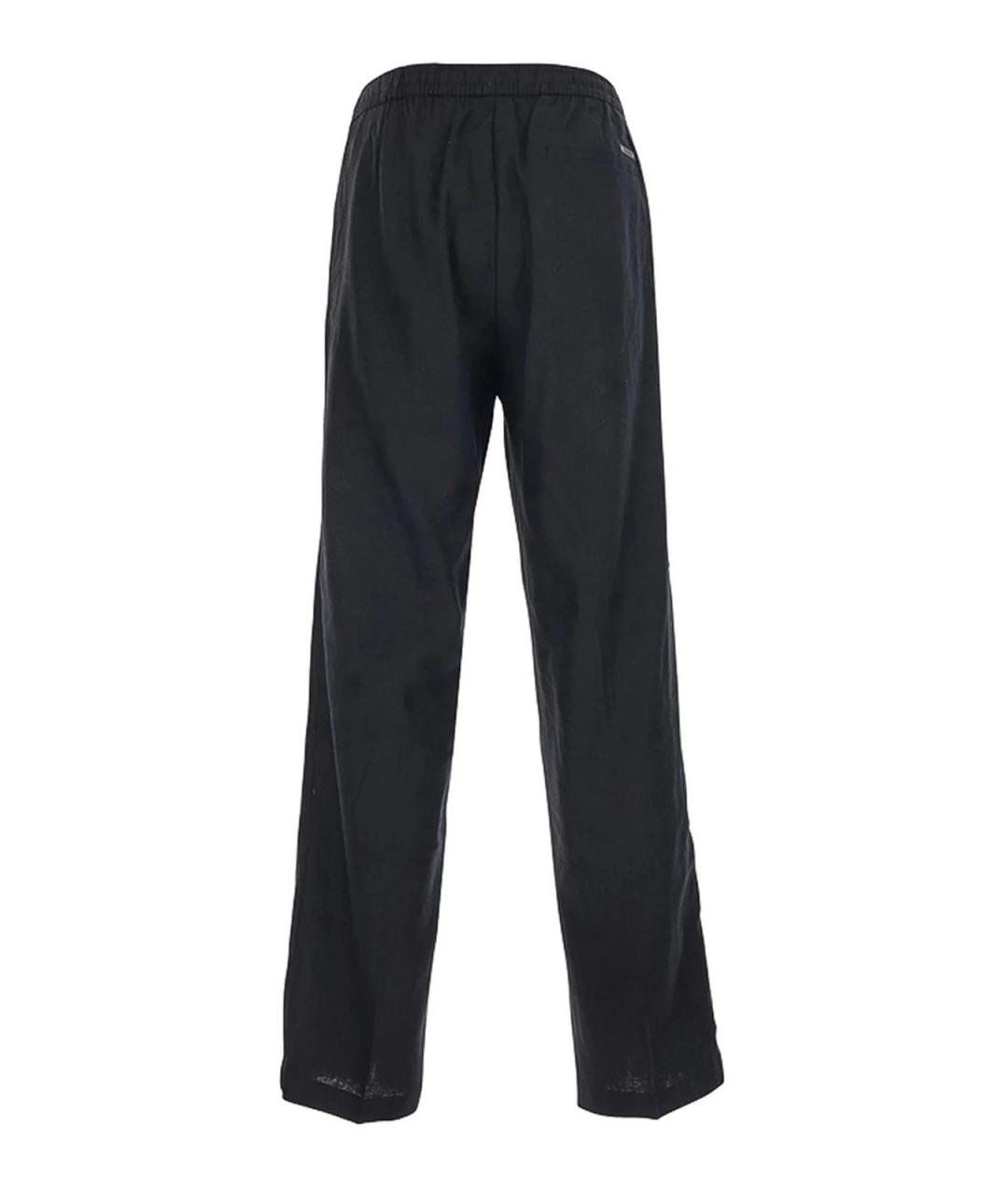 CALVIN KLEIN Черные хлопковые повседневные брюки, фото 3