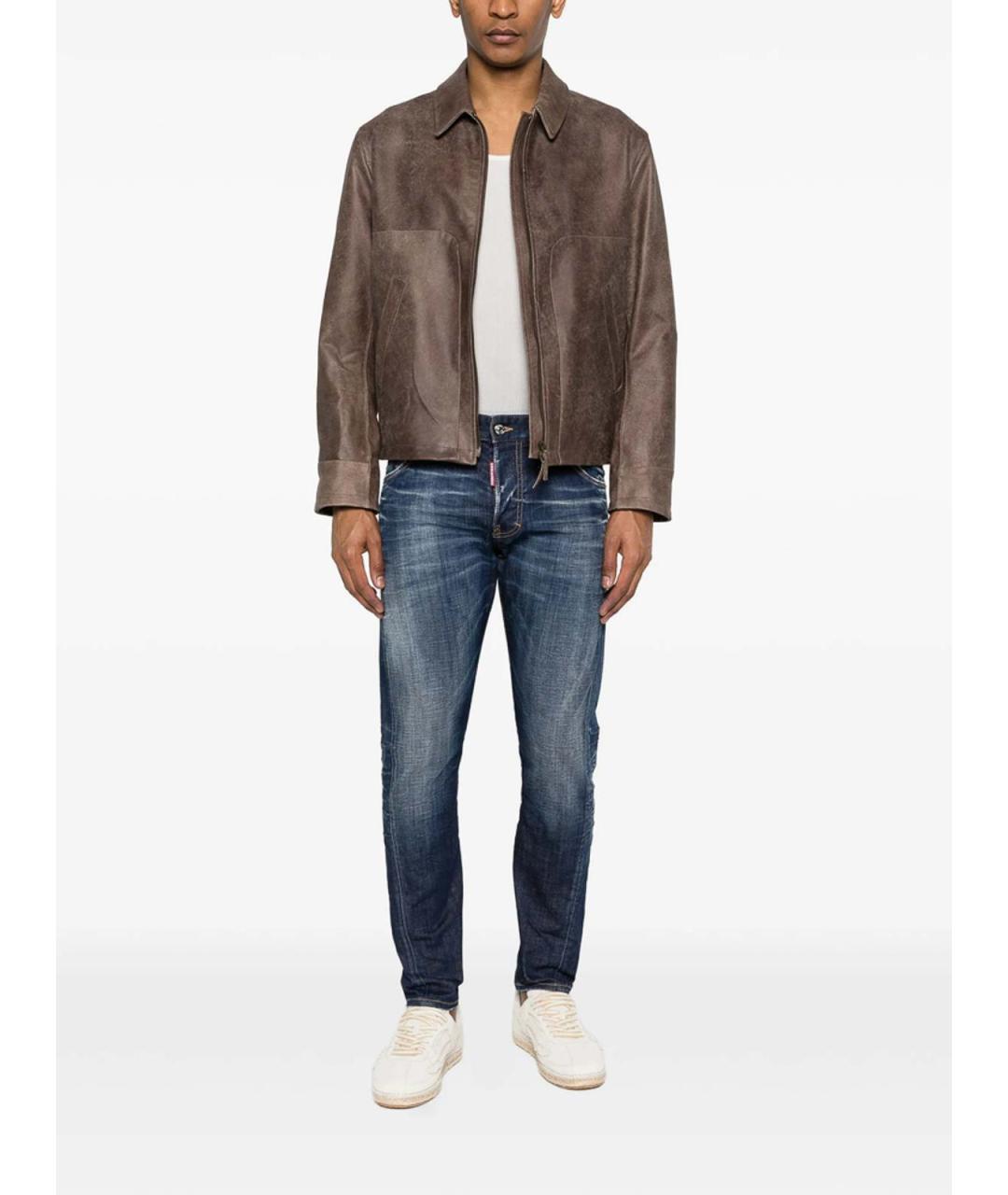 DSQUARED2 Синие хлопковые джинсы скинни, фото 4